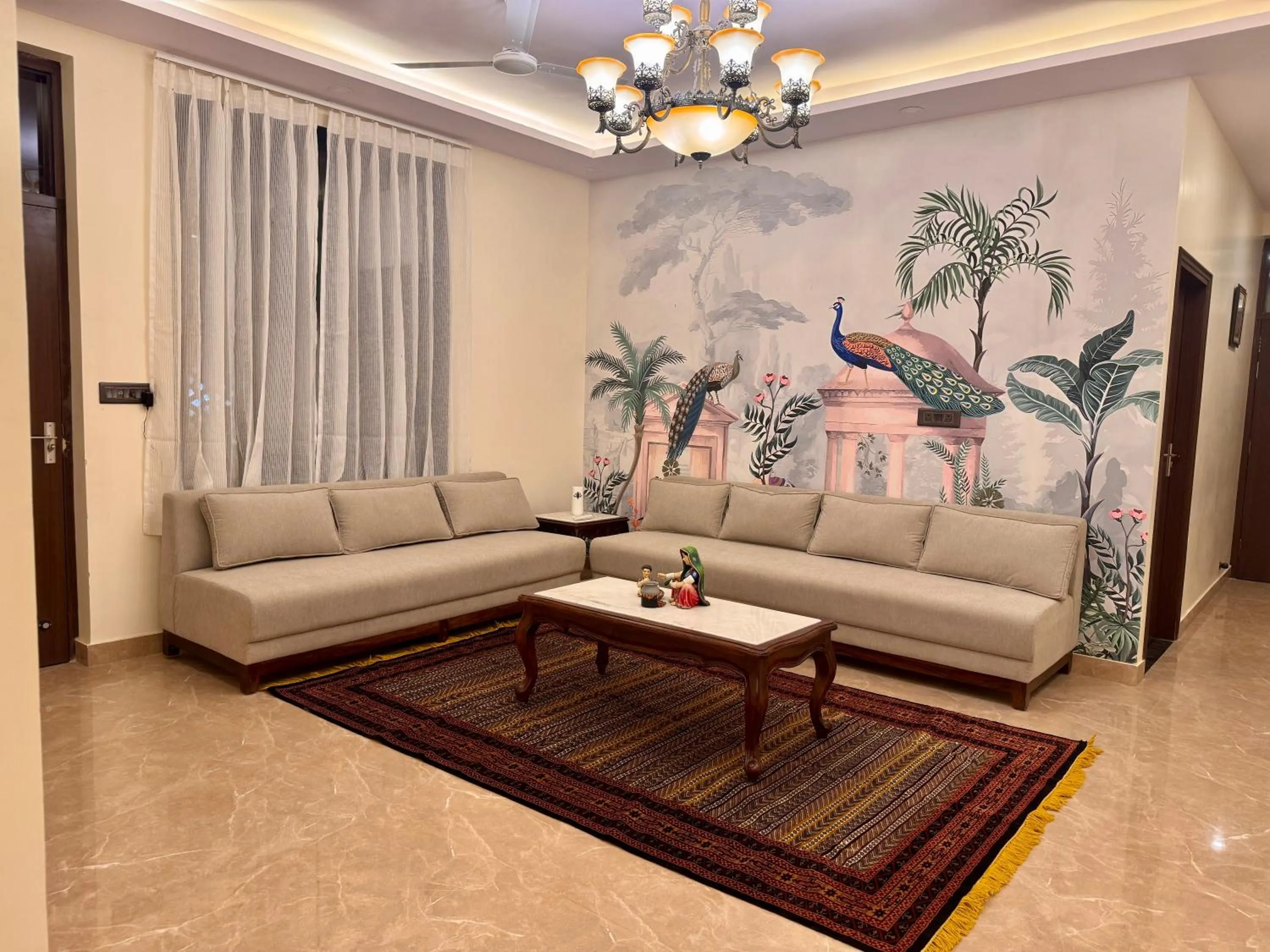 Living room in Harnawa Haveli - A Boutique Heritage Stay