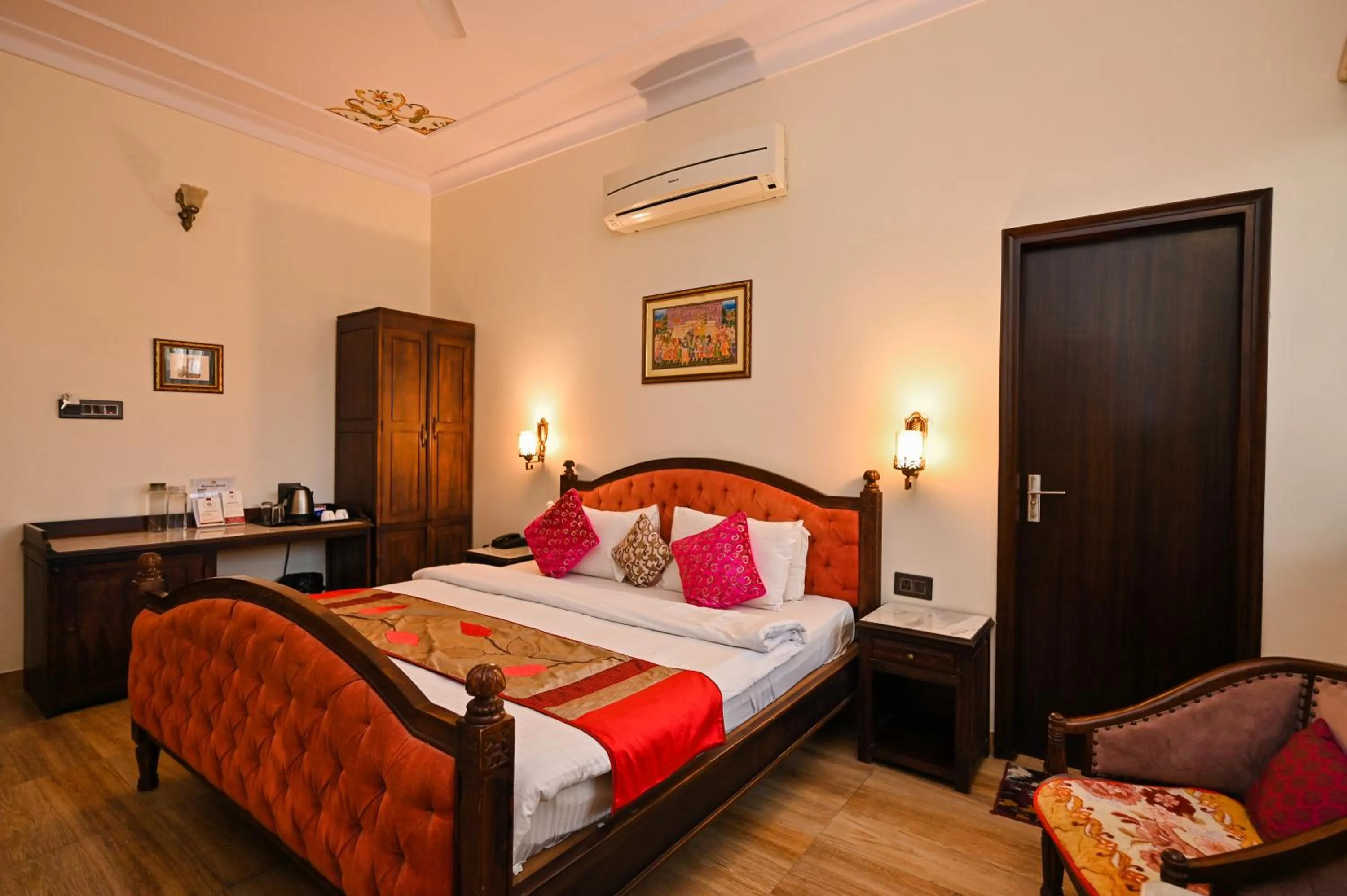 Bedroom, Bed in Harnawa Haveli - A Boutique Heritage Stay