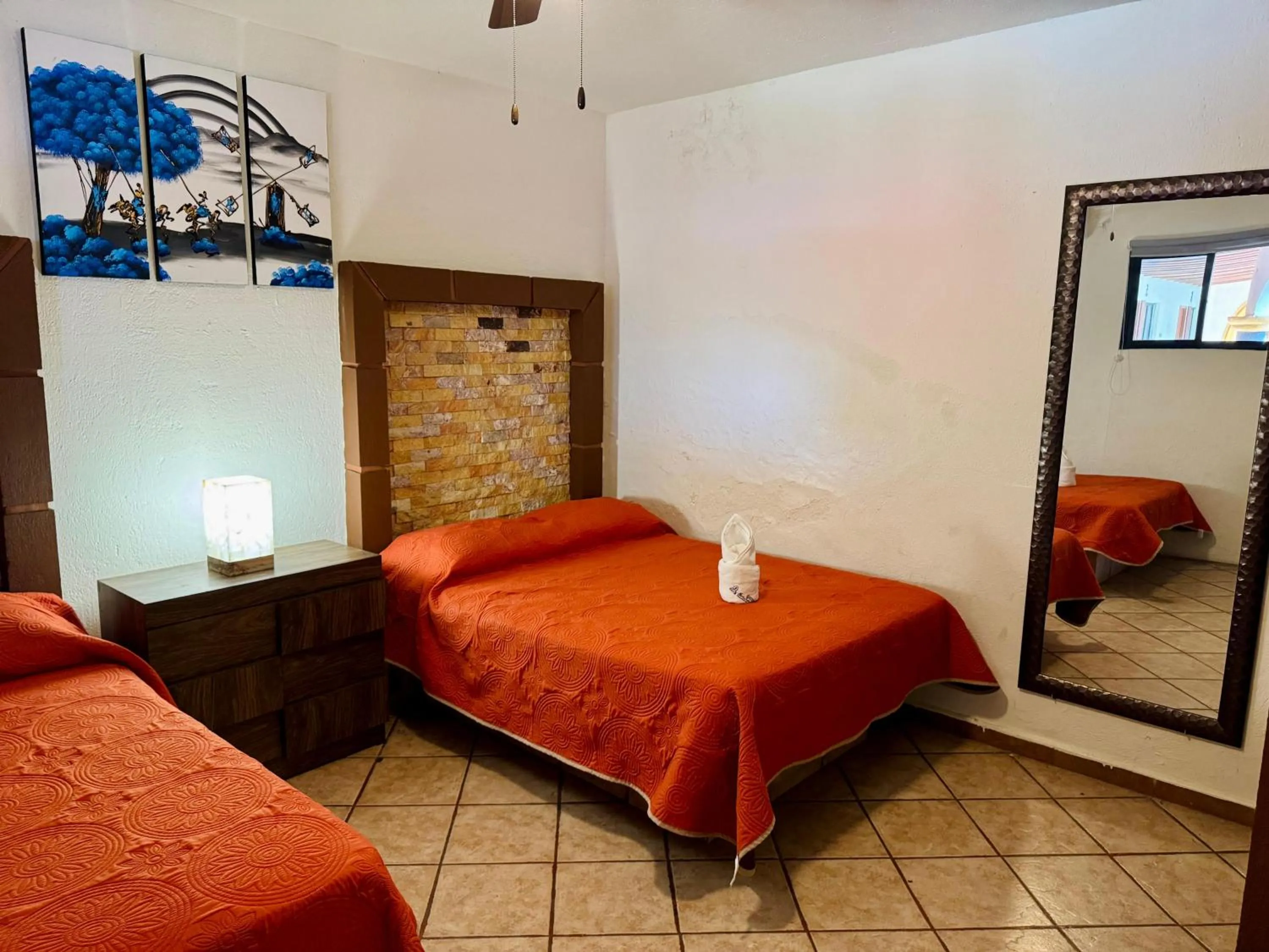 Bed in Hotel Sta Cruz Oaxtepec