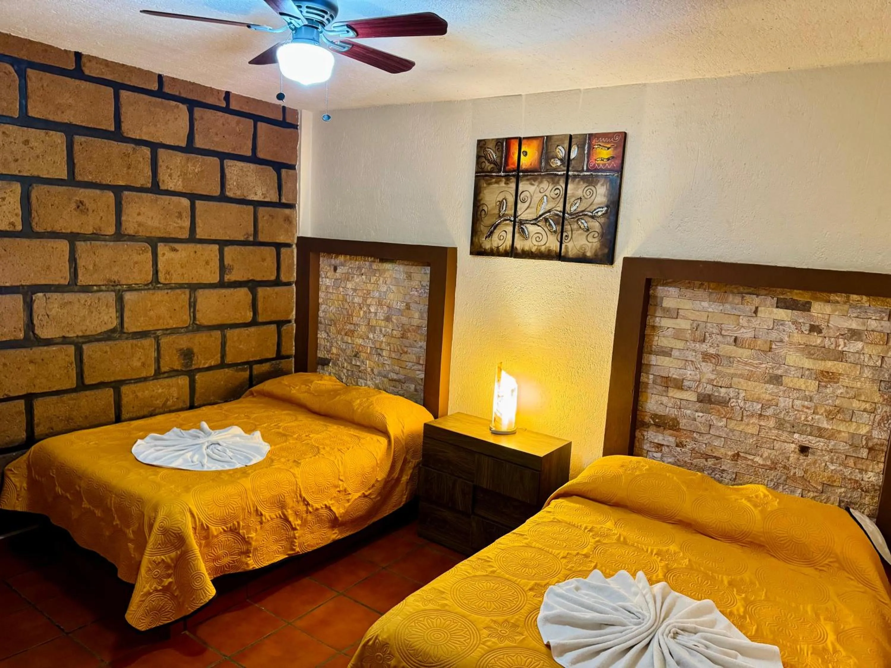 Bed in Hotel Sta Cruz Oaxtepec