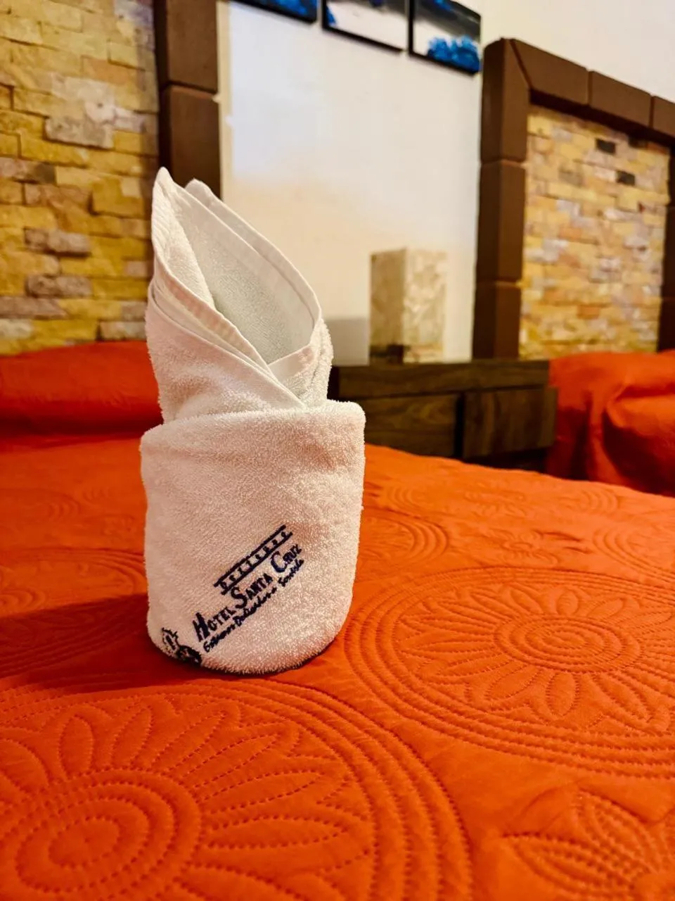 Bed in Hotel Sta Cruz Oaxtepec
