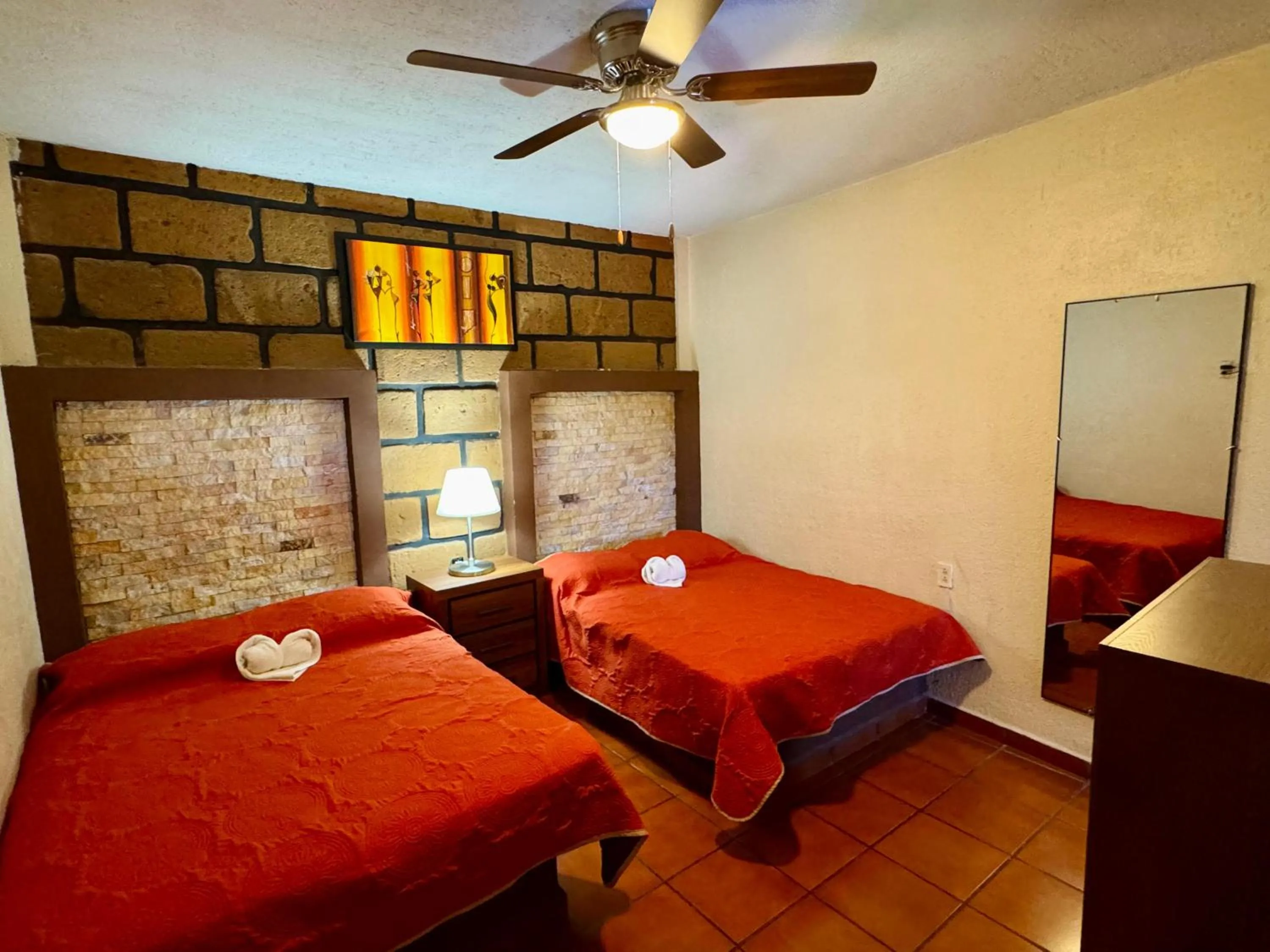 Bed in Hotel Sta Cruz Oaxtepec