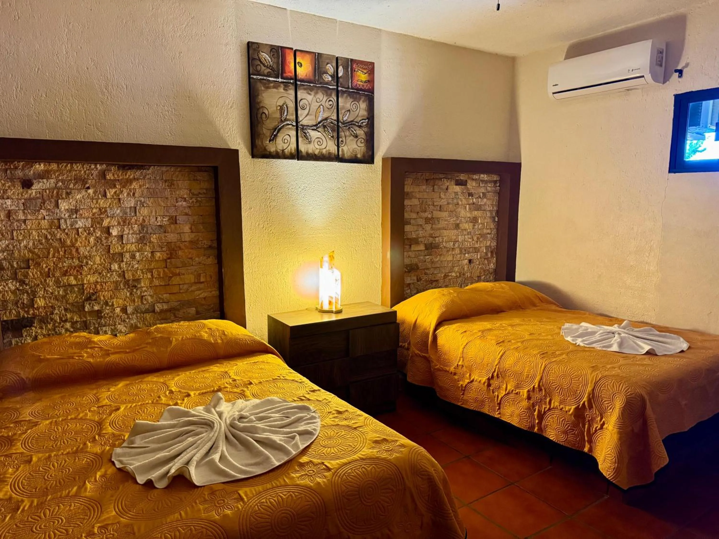 Bed in Hotel Sta Cruz Oaxtepec