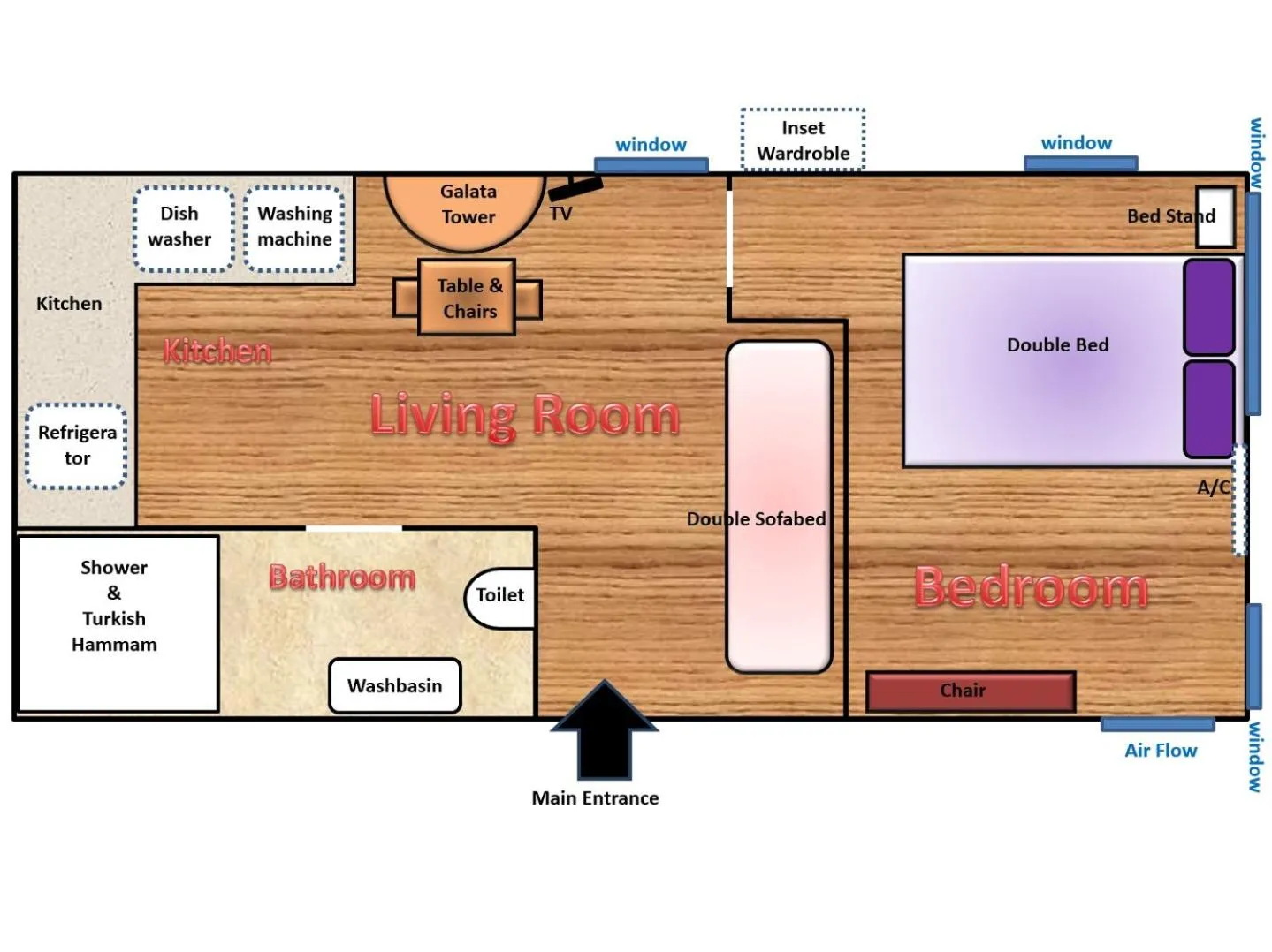 Floor plan in Istanberry - Pera Apartments