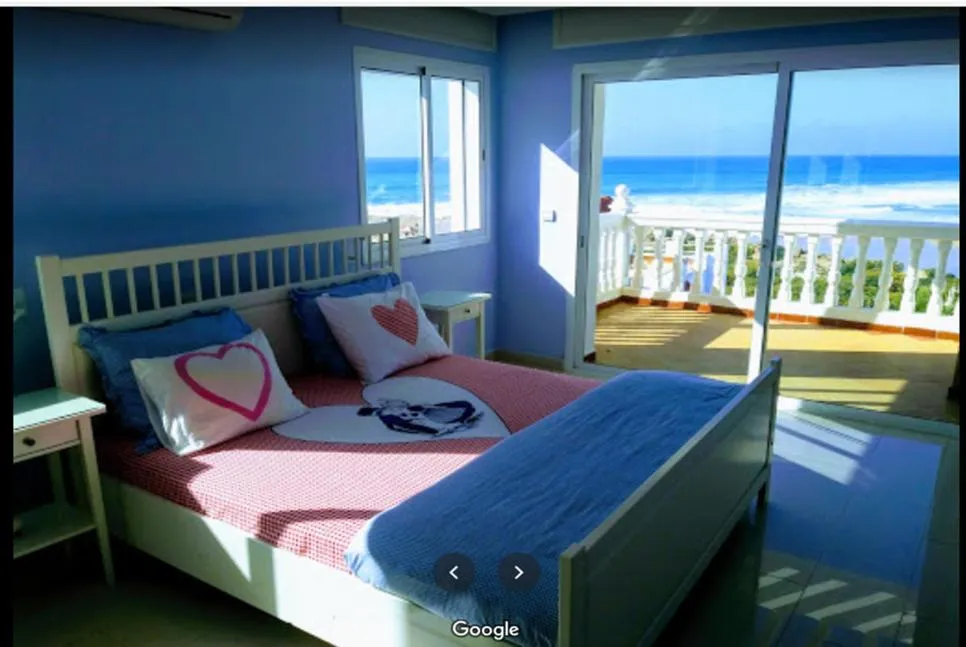 Bed in Villa Tanger Cap Spartel Vue sur mer