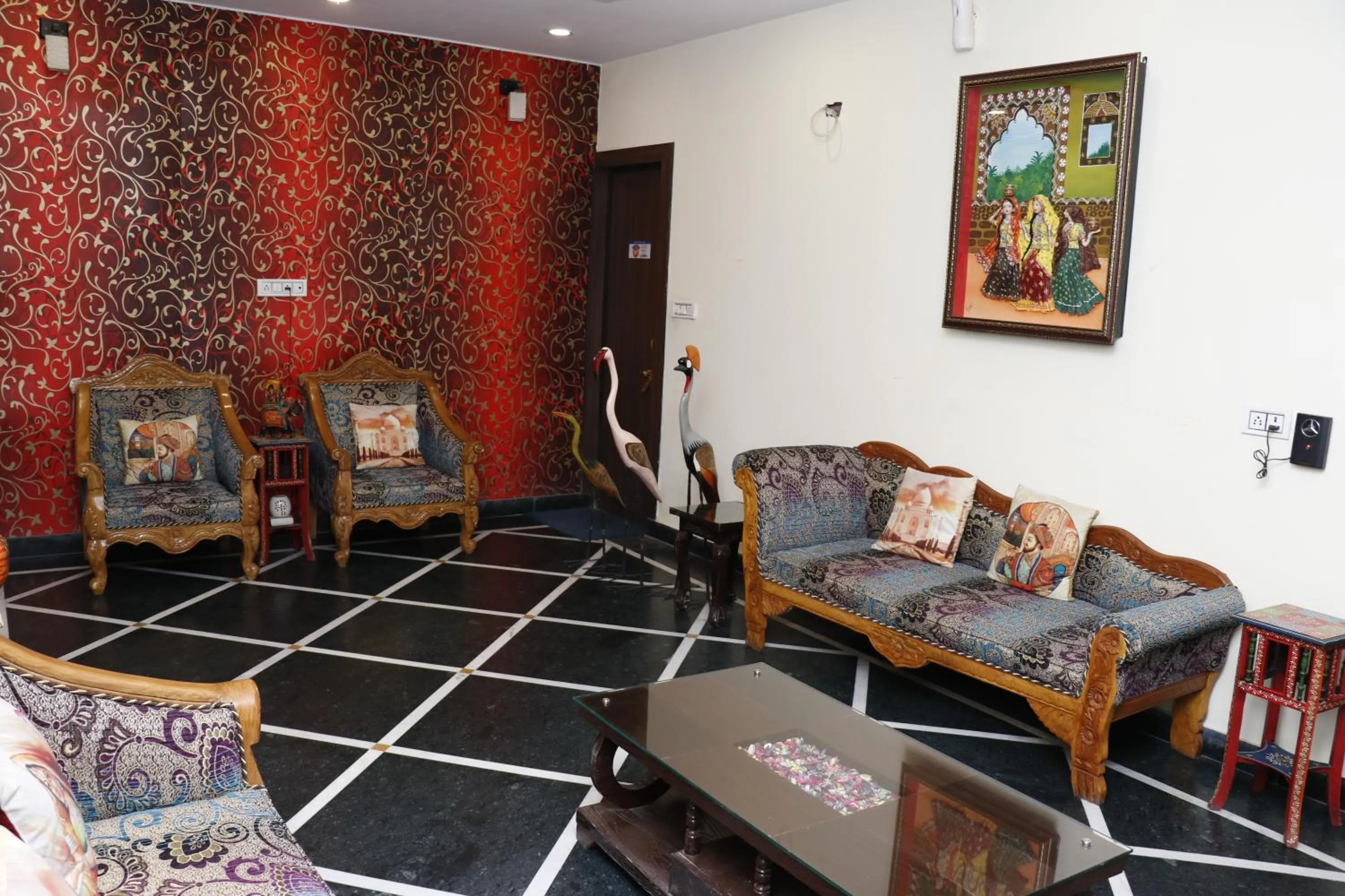 Lobby or reception in Taj Haveli Hotel Agra - Walkable Distance From Taj Mahal