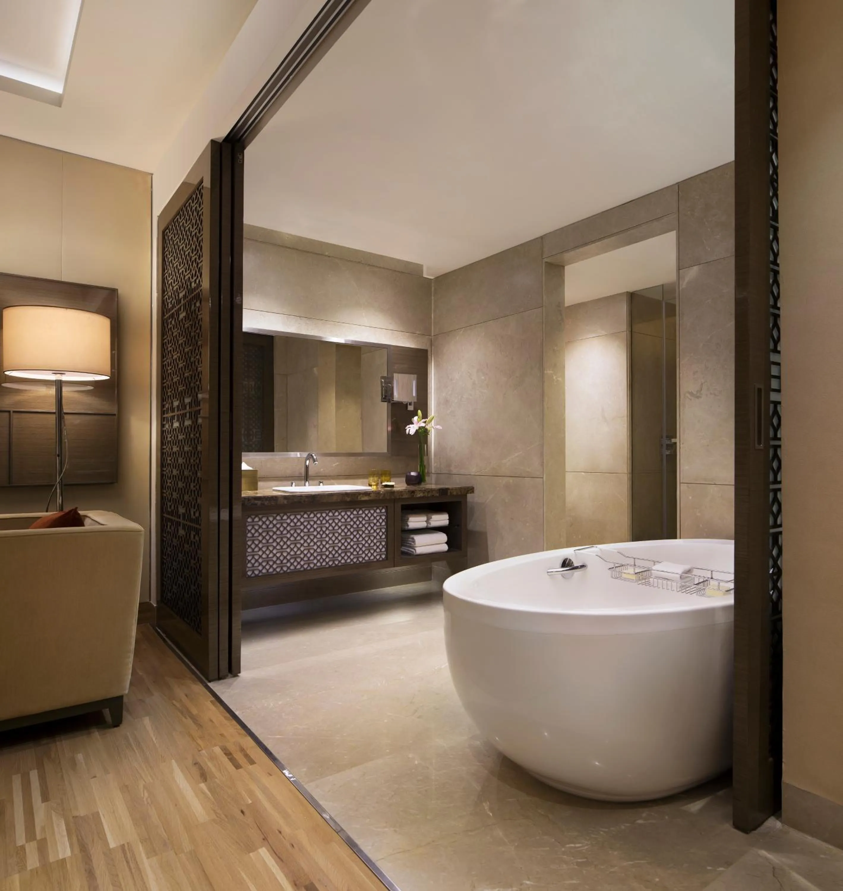 Bathroom in JW Marriott Mumbai Sahar Airport