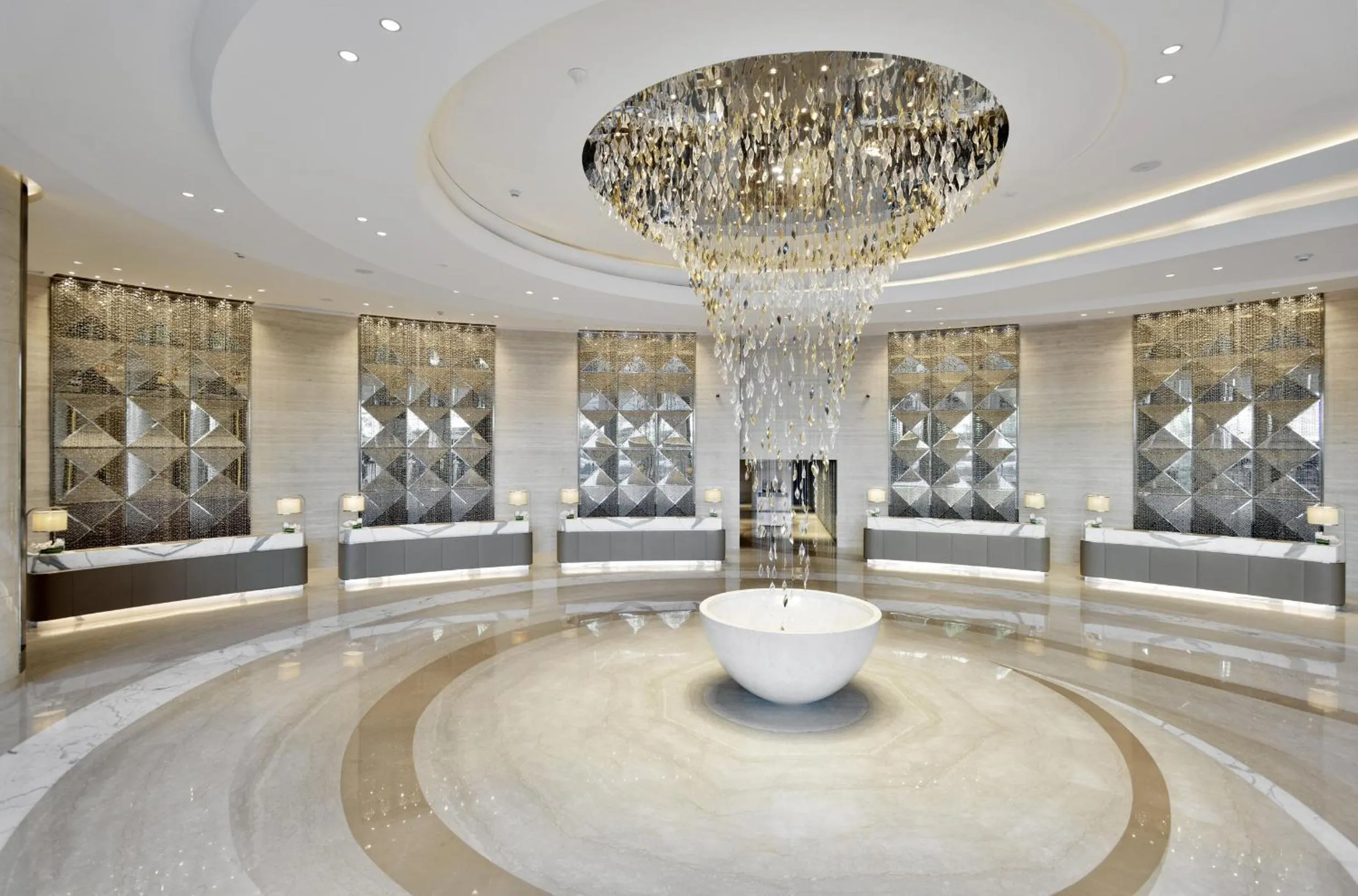 Lobby or reception in JW Marriott Mumbai Sahar Airport