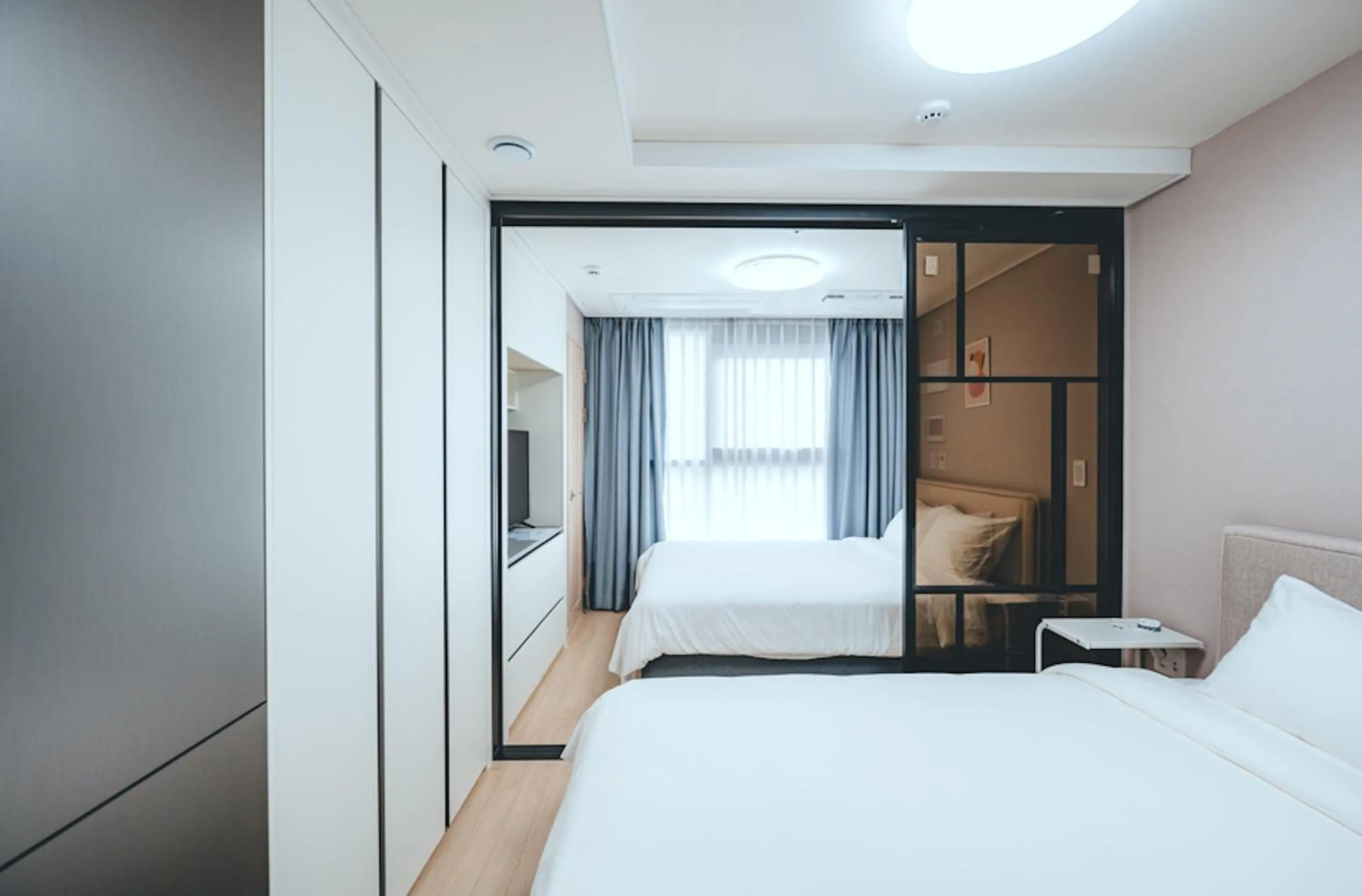 Bed in H Avenue Sasang Station Residence Hotel