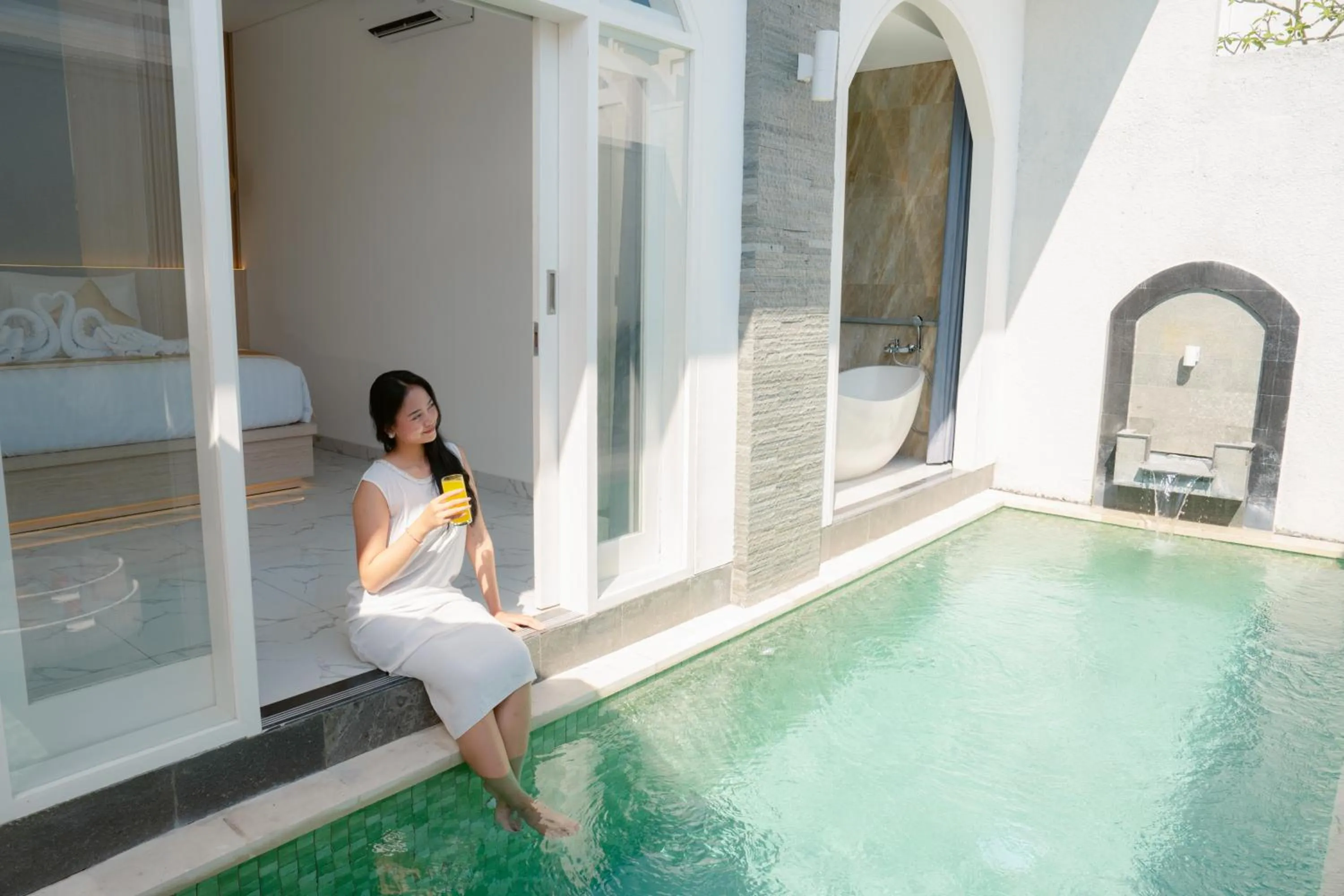 Guests in Dikubu Bali Villa and Suites