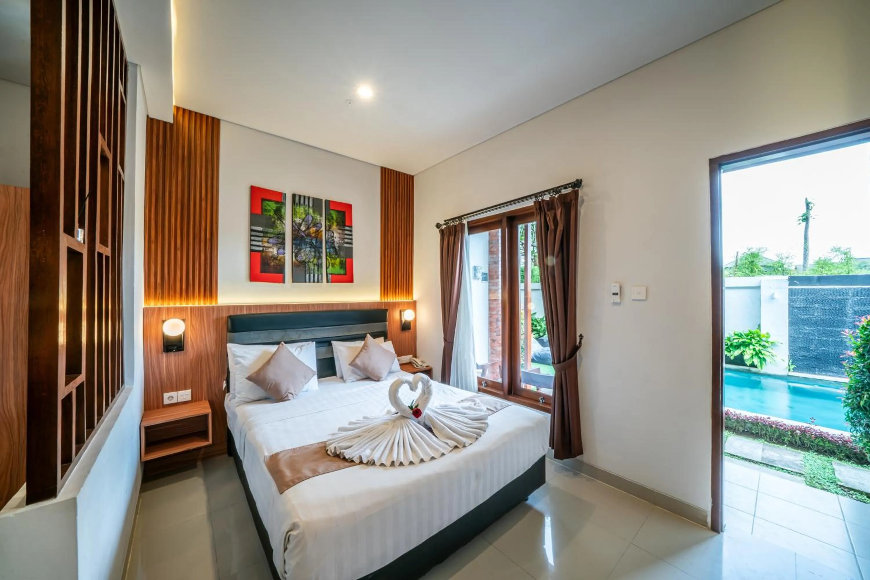 Bedroom, Bed in Dikubu Bali Villa and Suites