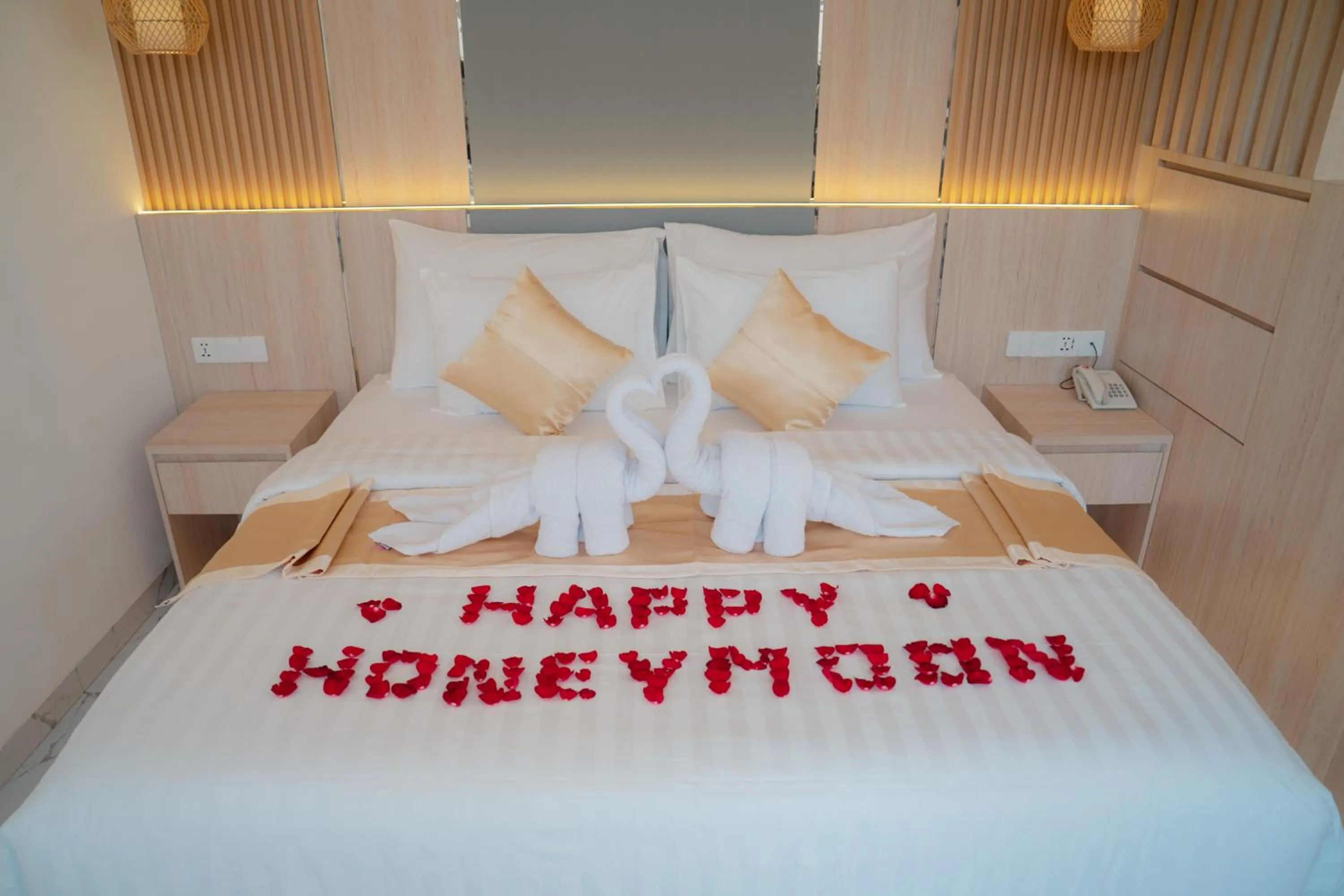 Bed in Dikubu Bali Villa and Suites