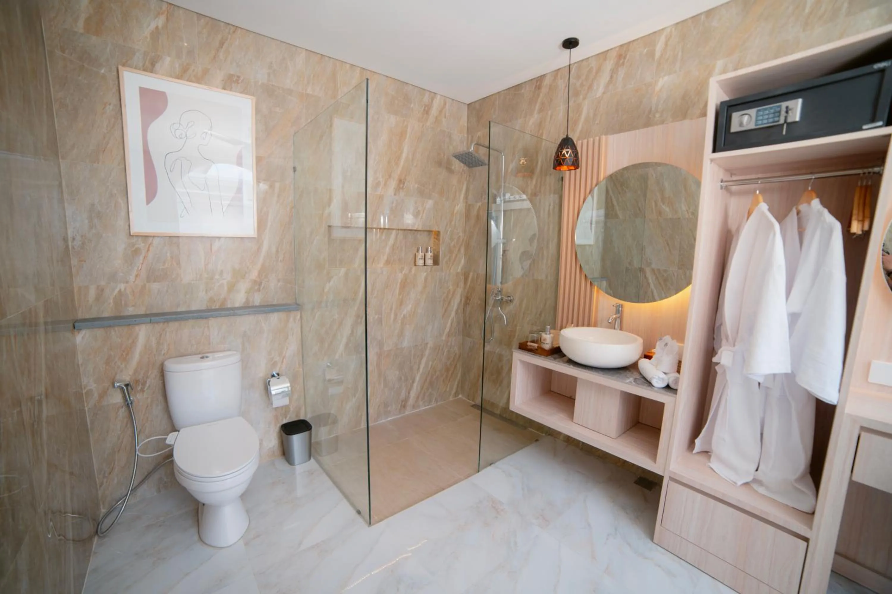 Shower in Dikubu Bali Villa and Suites