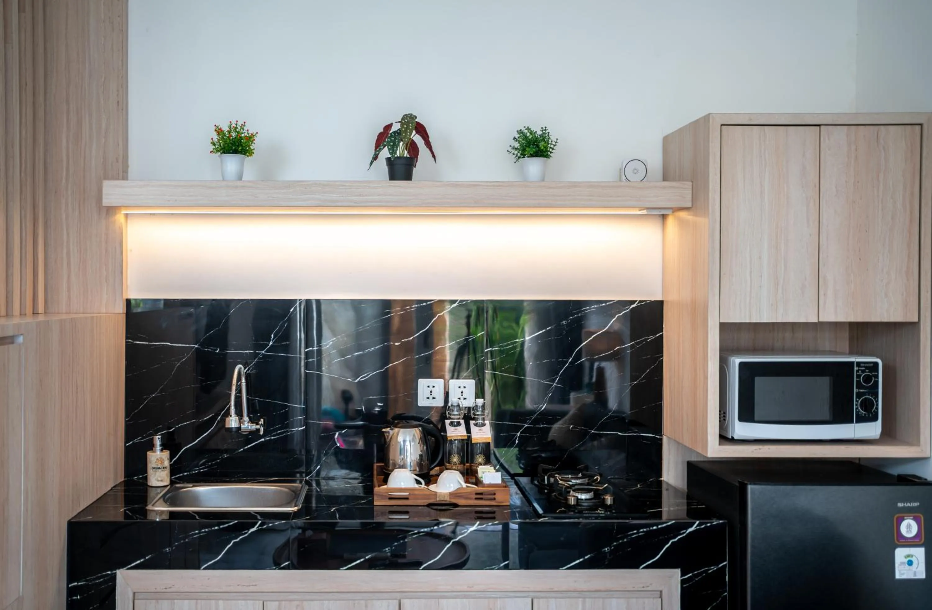 kitchen in Dikubu Bali Villa and Suites