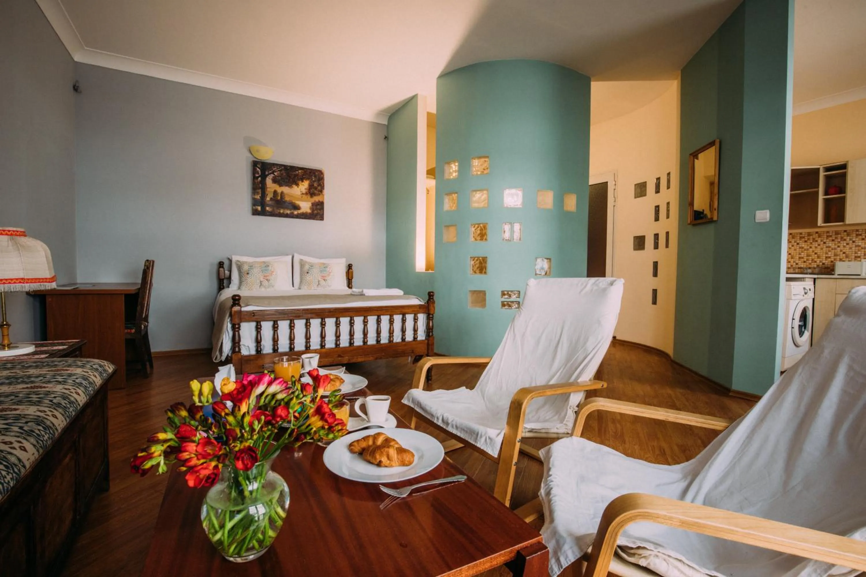 Living room in RIS Central Apartments Yerevan