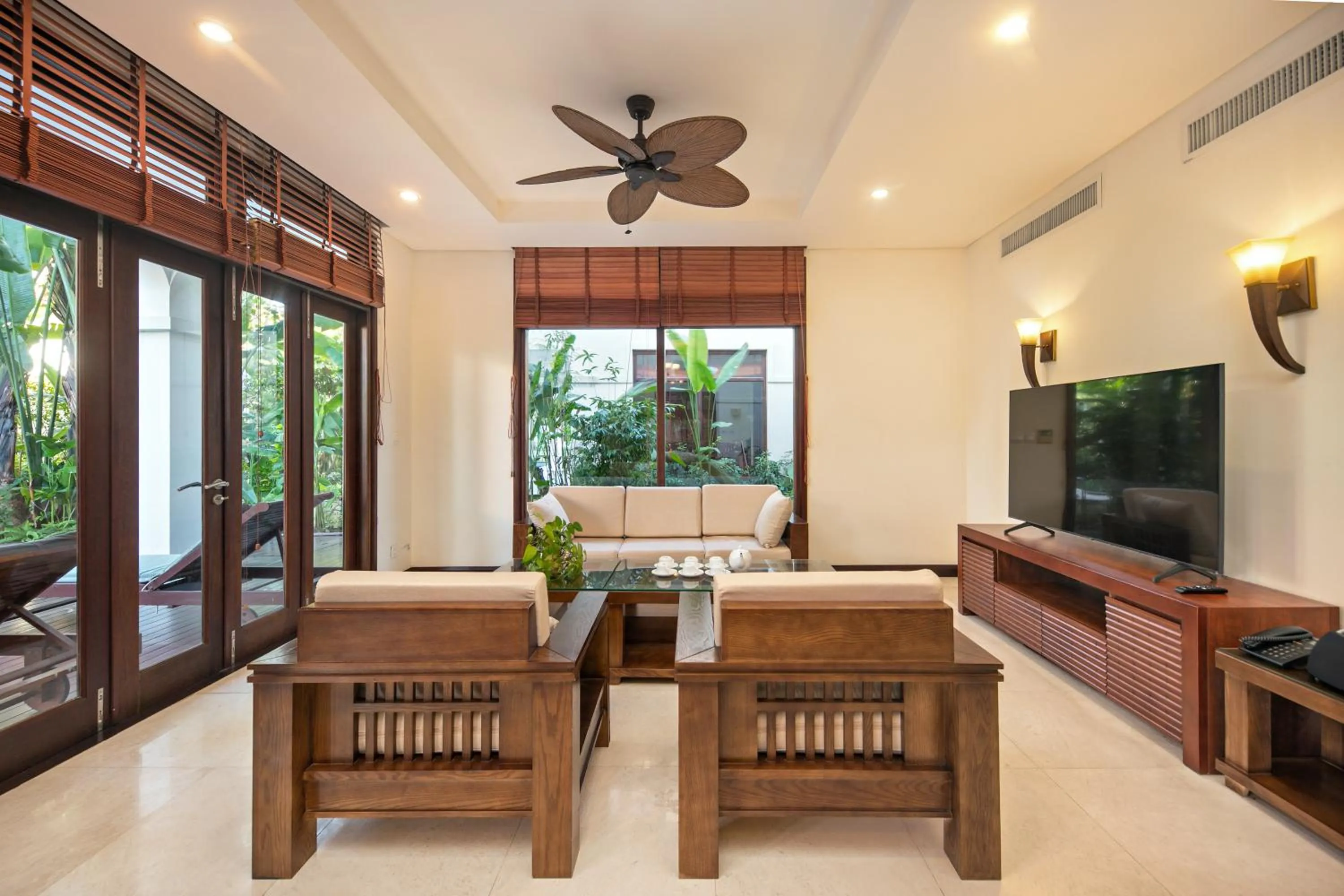 Communal lounge/ TV room in Purama Villas Luxury Resort Da Nang