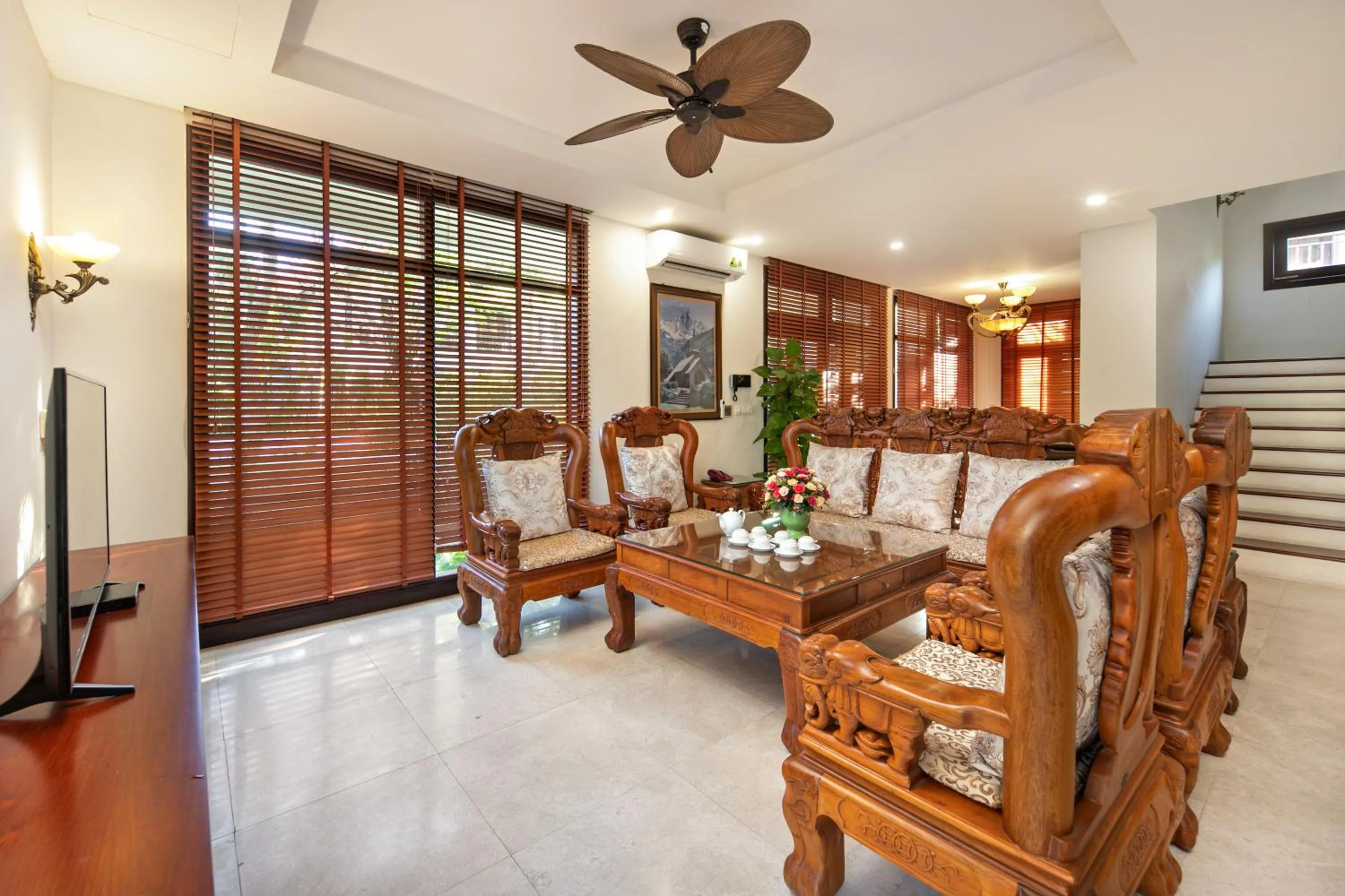 Communal lounge/ TV room in Purama Villas Luxury Resort Da Nang