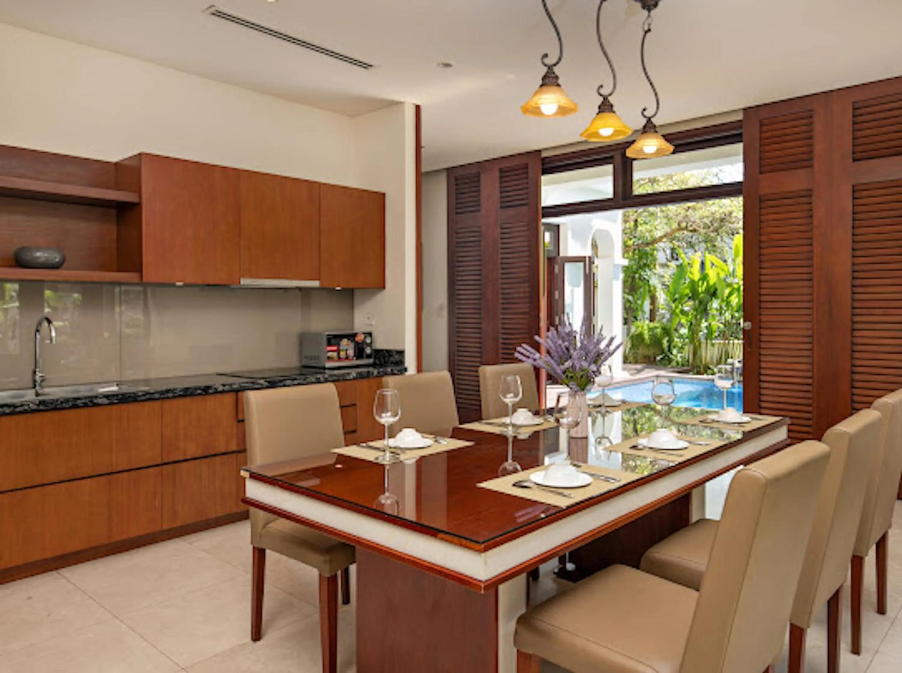 Kitchen or kitchenette in Purama Villas Luxury Resort Da Nang