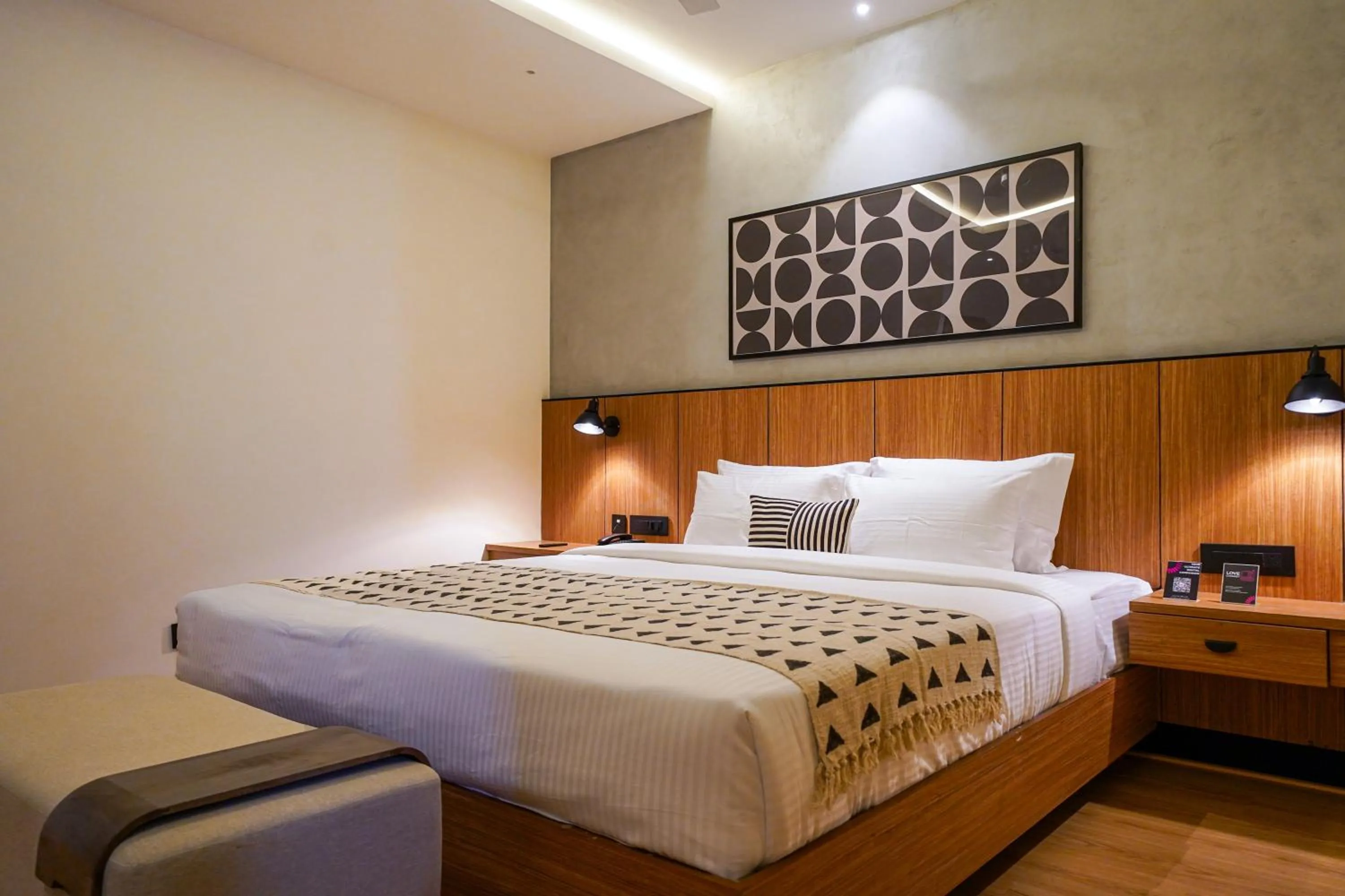 Bedroom, Bed in Olive Hotel Benz Circle, Vijayawada by Embassy Group