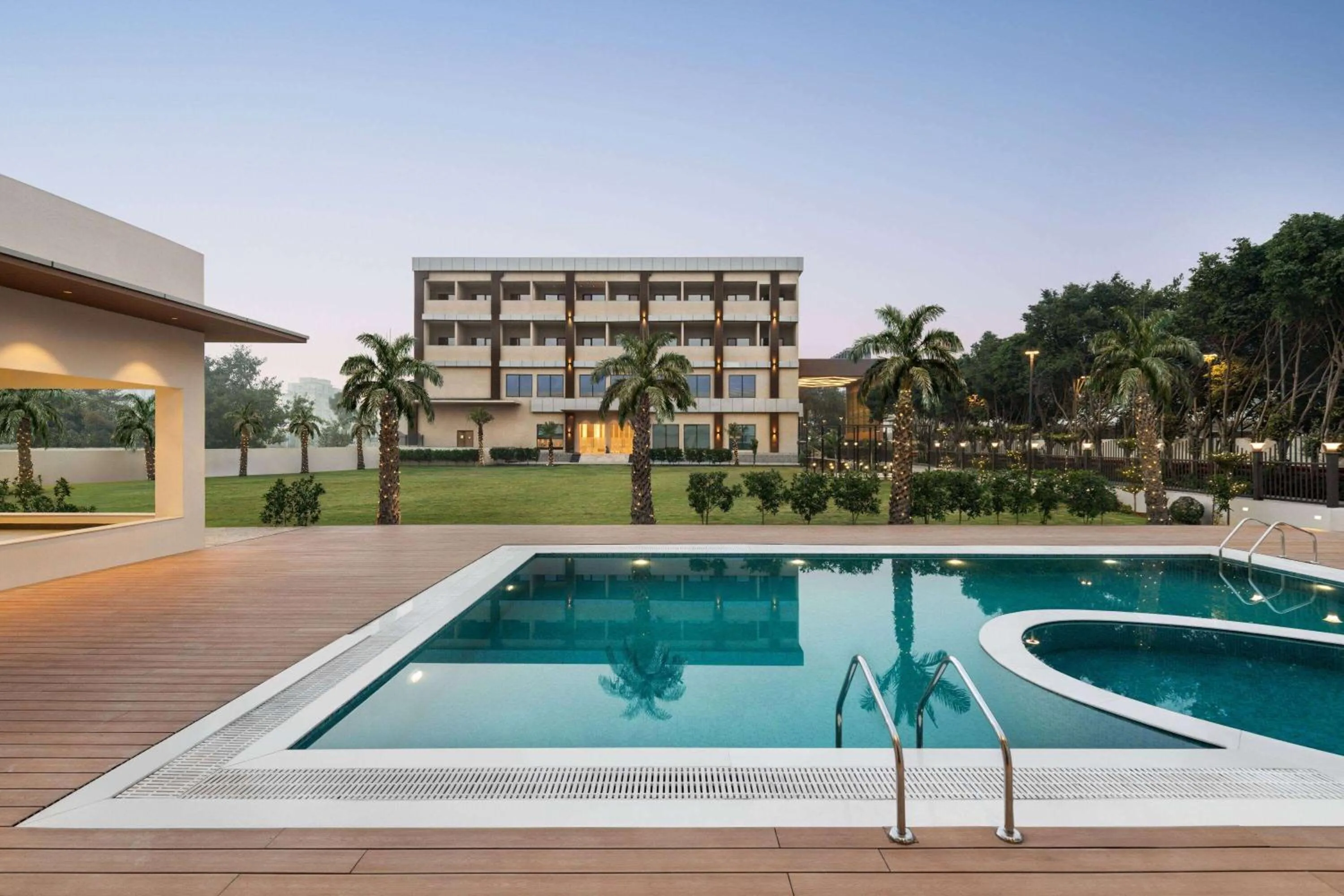 Pool view in Wyndham Garden Sonipat Murthal