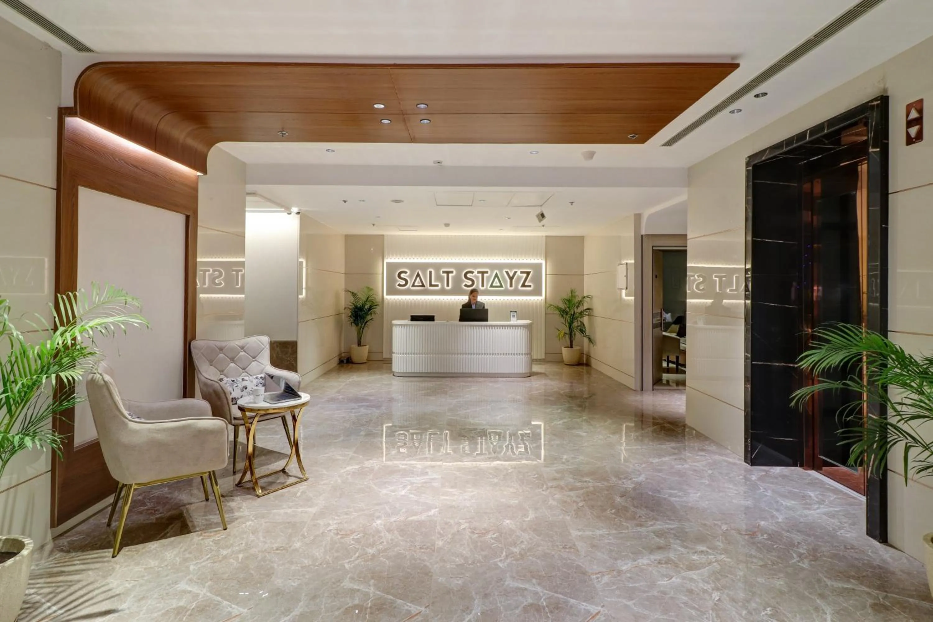 Lobby or reception in Saltstayz Trinity - Chandigarh Mohali