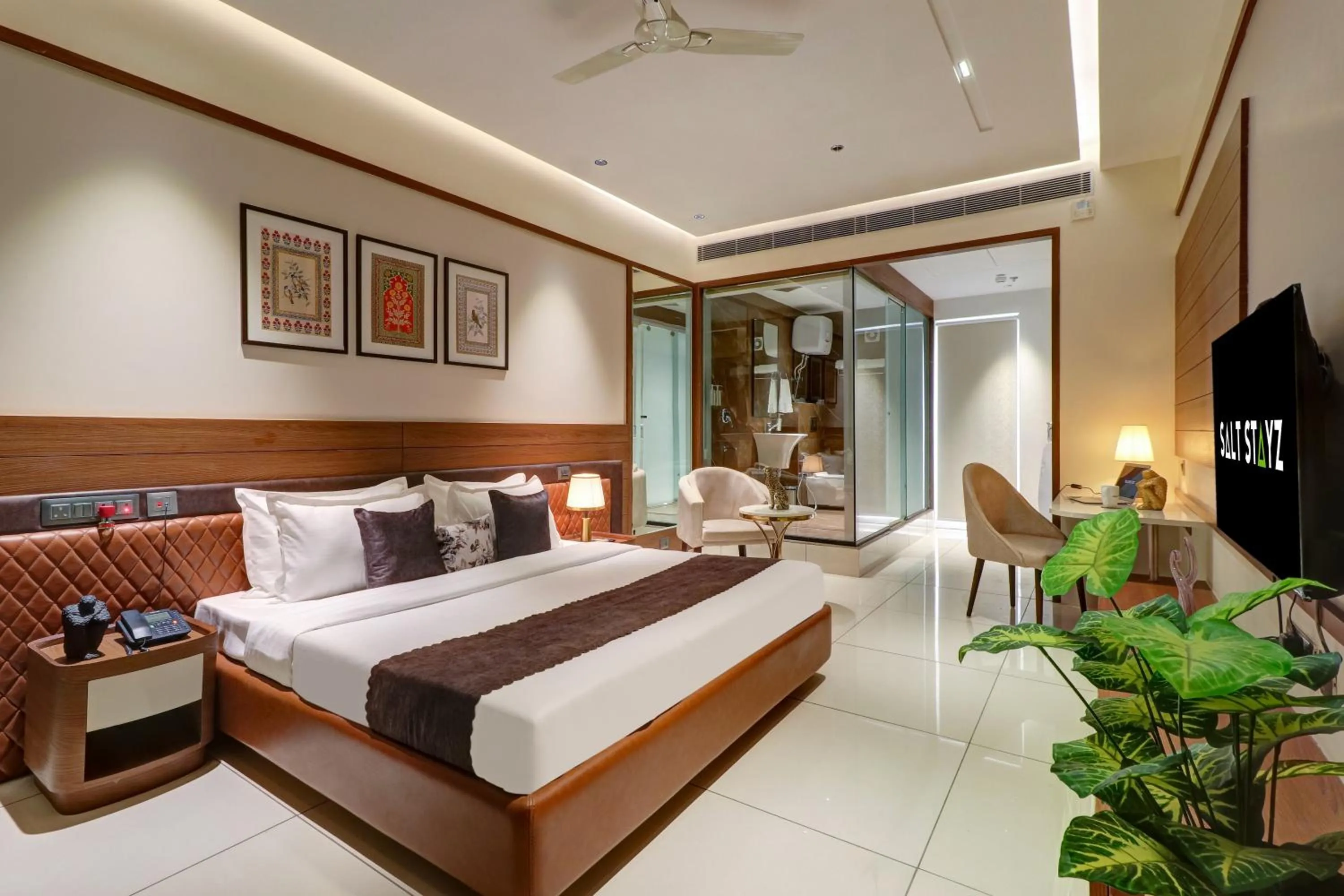 Luxury Suite with Private Balcony and Kitchennate in Saltstayz Trinity - Chandigarh Mohali
