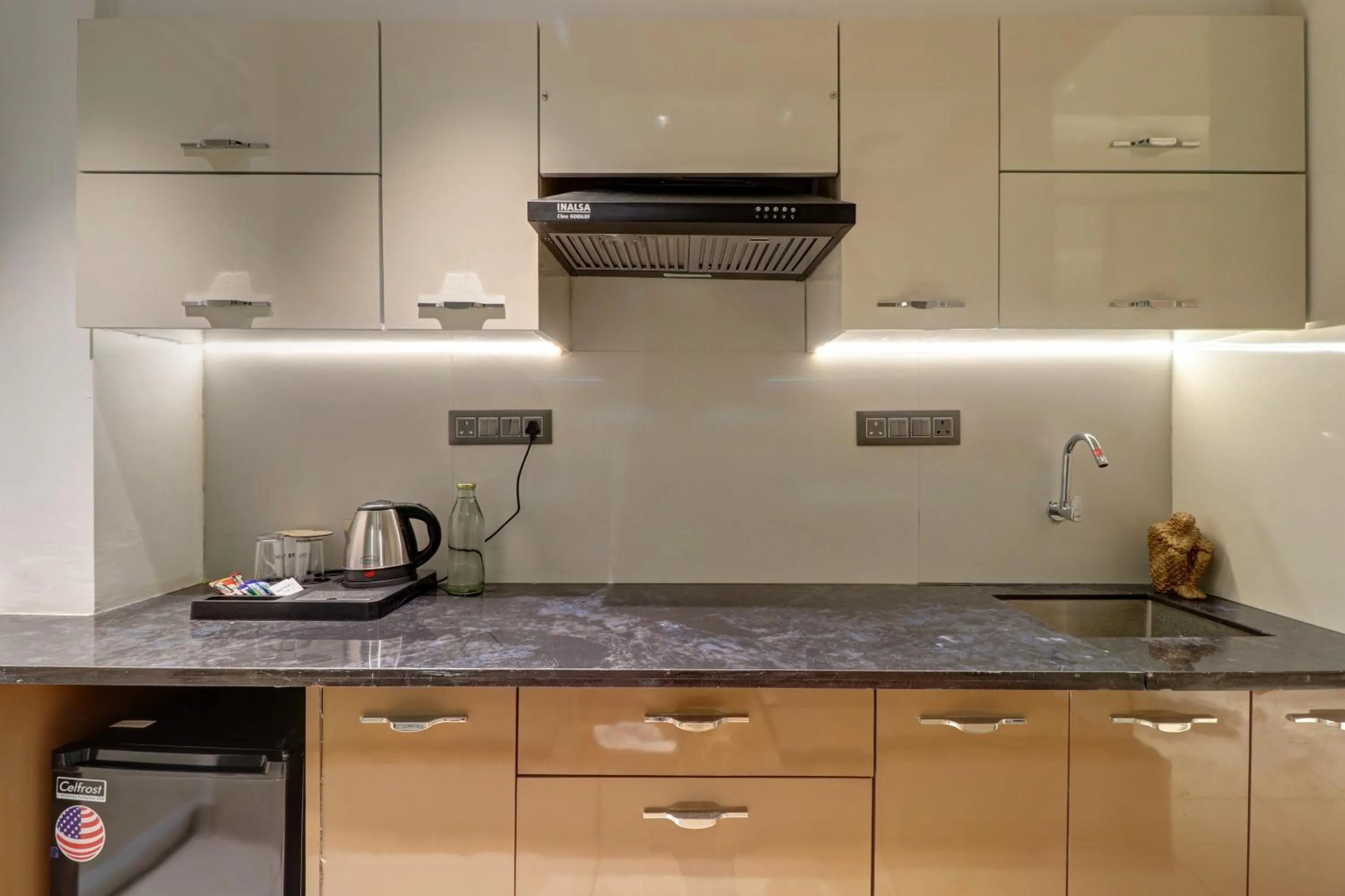 Kitchen or kitchenette in Saltstayz Trinity - Chandigarh Mohali