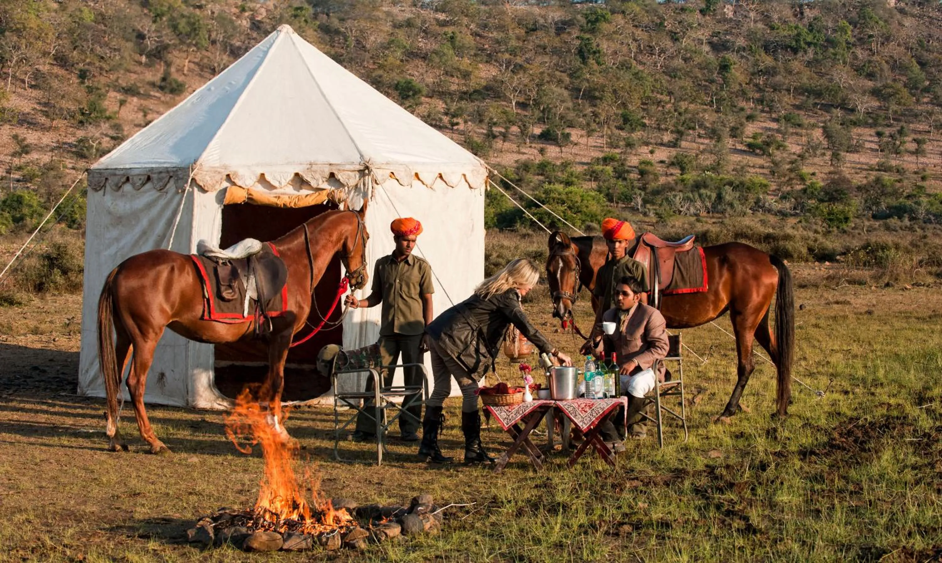 Horse-riding in Hotel Castle Bijaipur