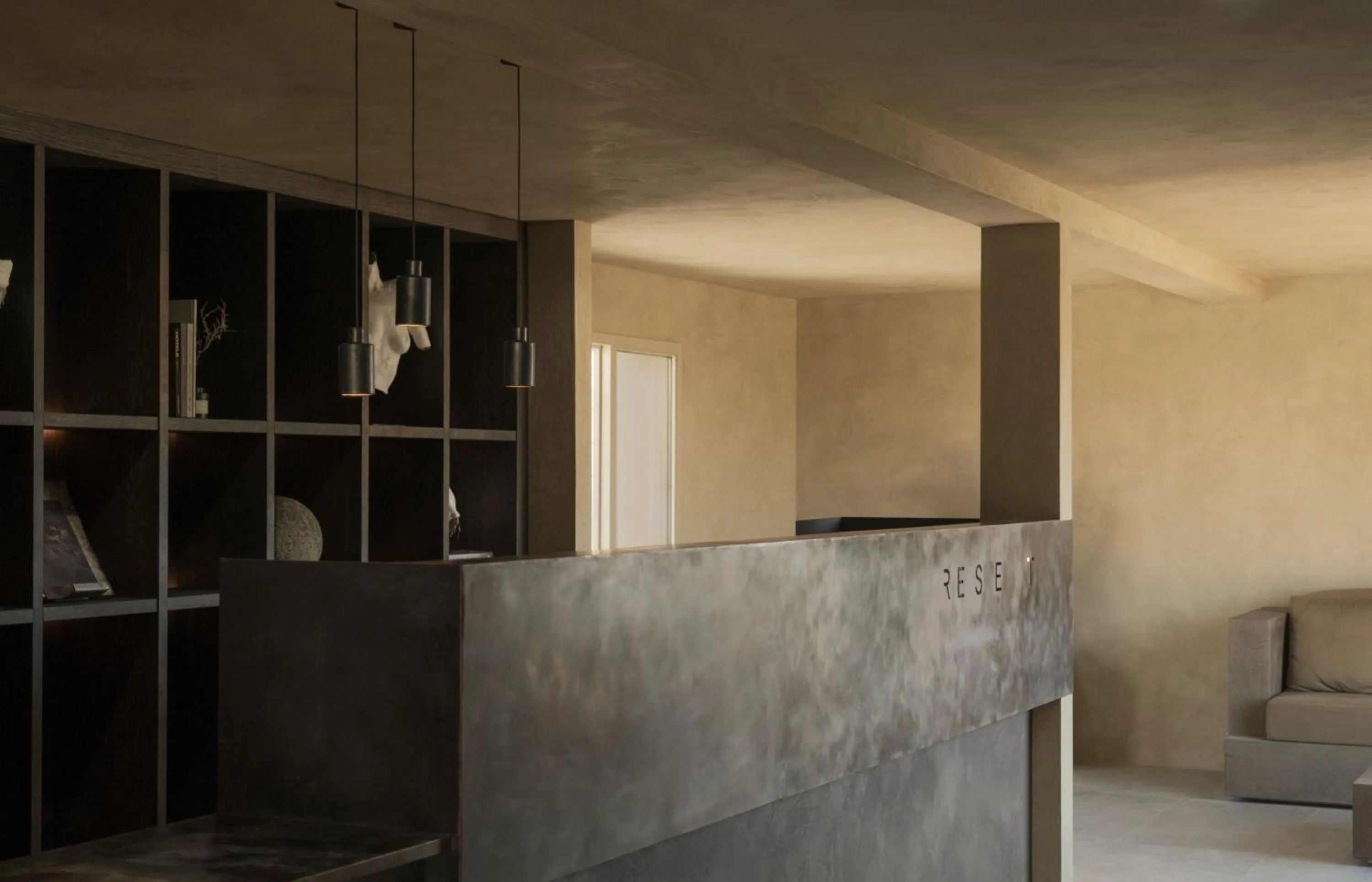 Lobby or reception in RESET Hotel Joshua Tree