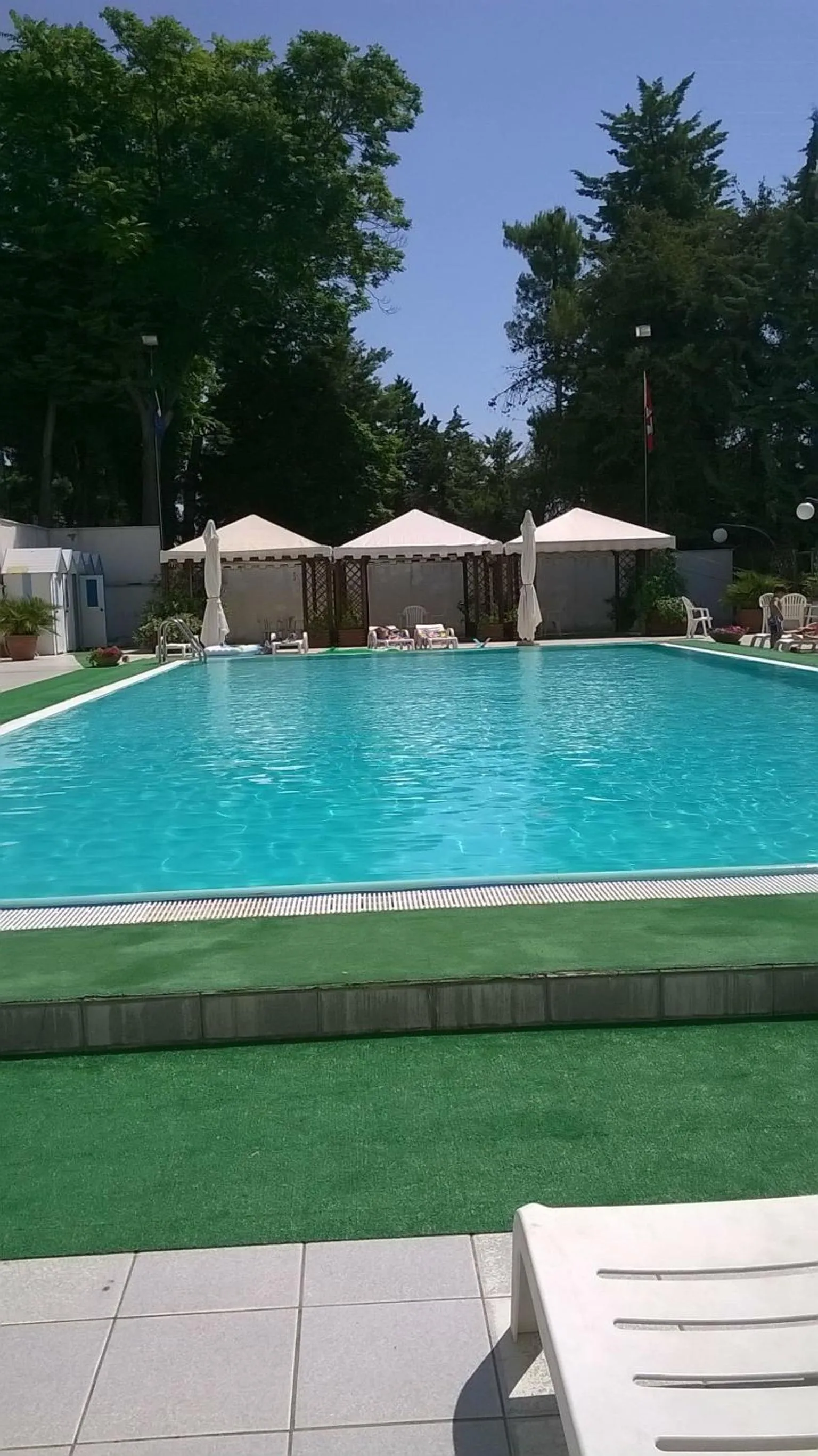 Pool view in Hotel Du Parc