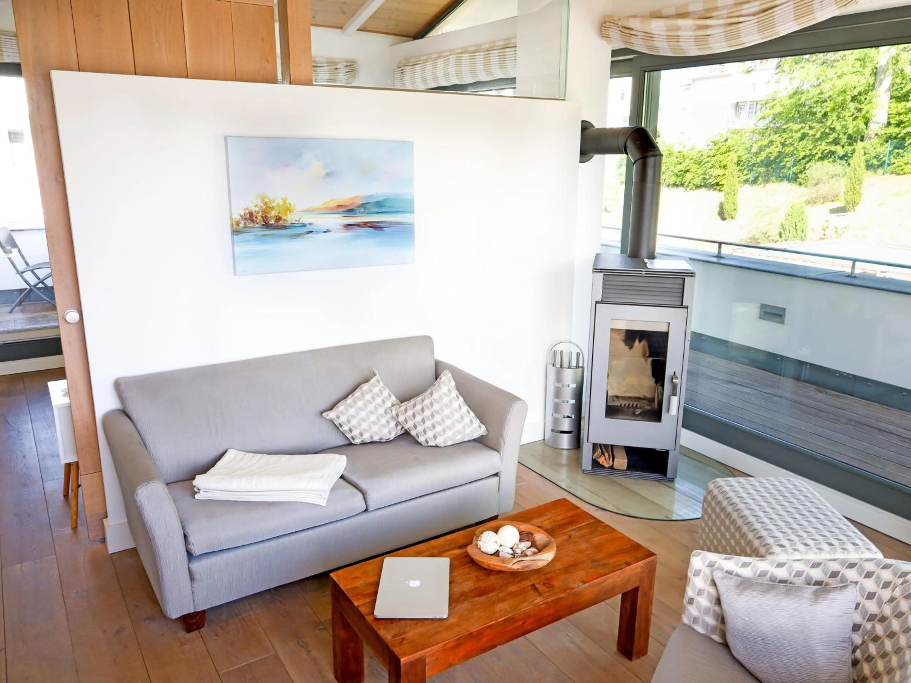 Balcony/Terrace in Villa Paula in Sellin - Penthouse mit Kamin und Dachterrasse