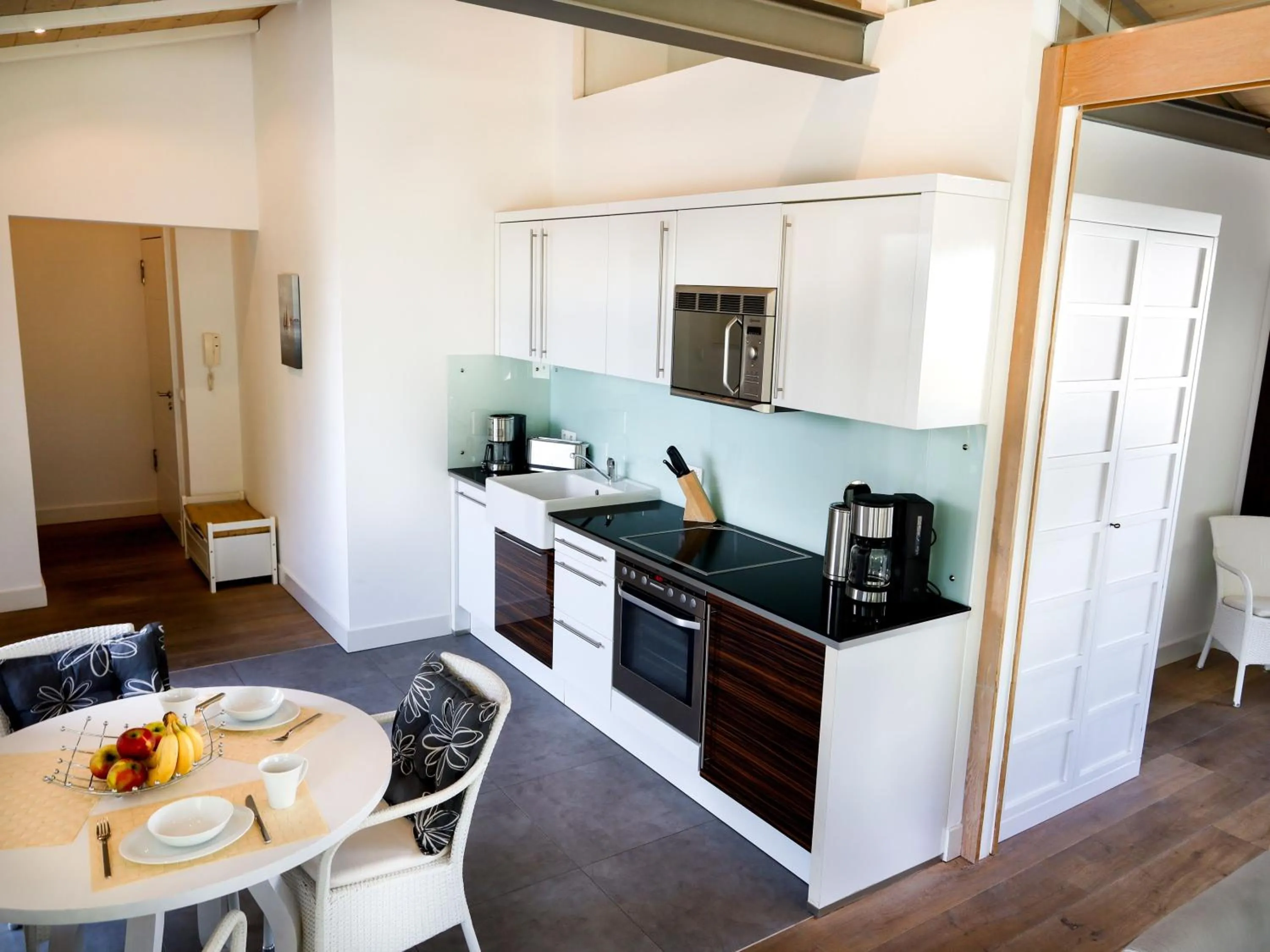 Coffee/tea facilities in Villa Paula in Sellin - Penthouse mit Kamin und Dachterrasse