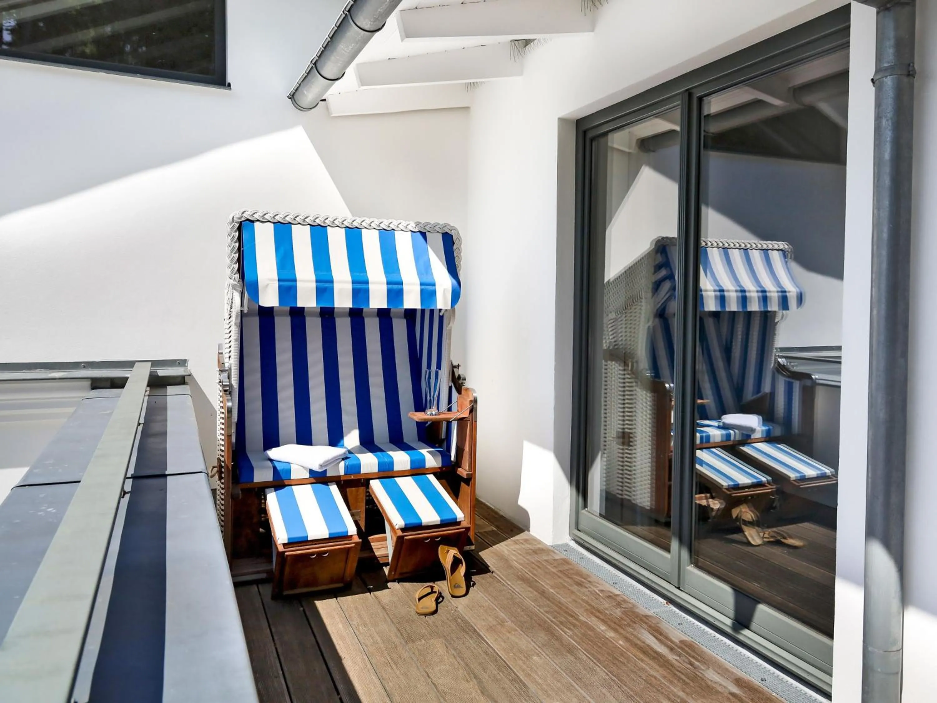 Balcony/Terrace in Villa Paula in Sellin - Penthouse mit Kamin und Dachterrasse