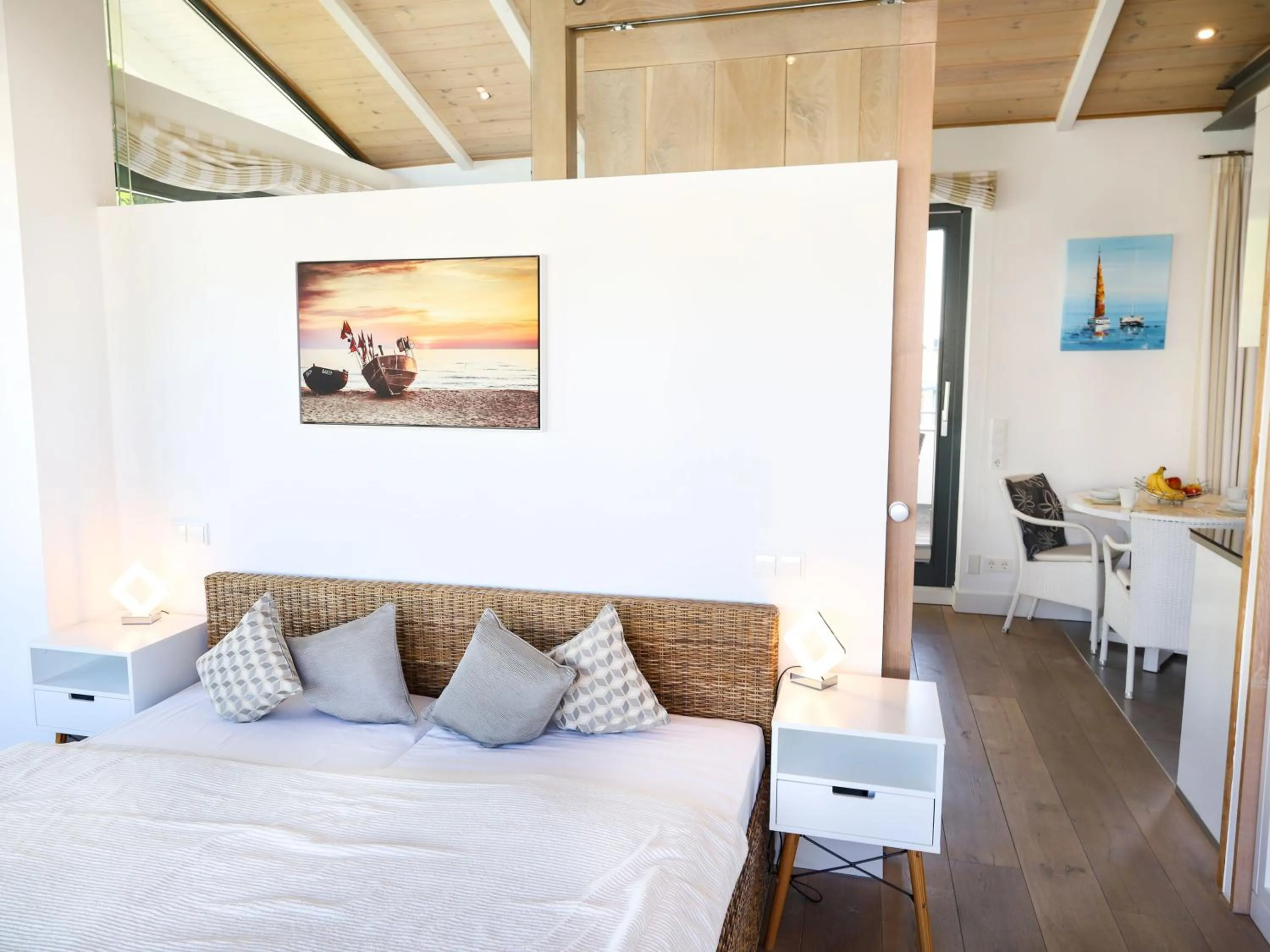 Bed in Villa Paula in Sellin - Penthouse mit Kamin und Dachterrasse