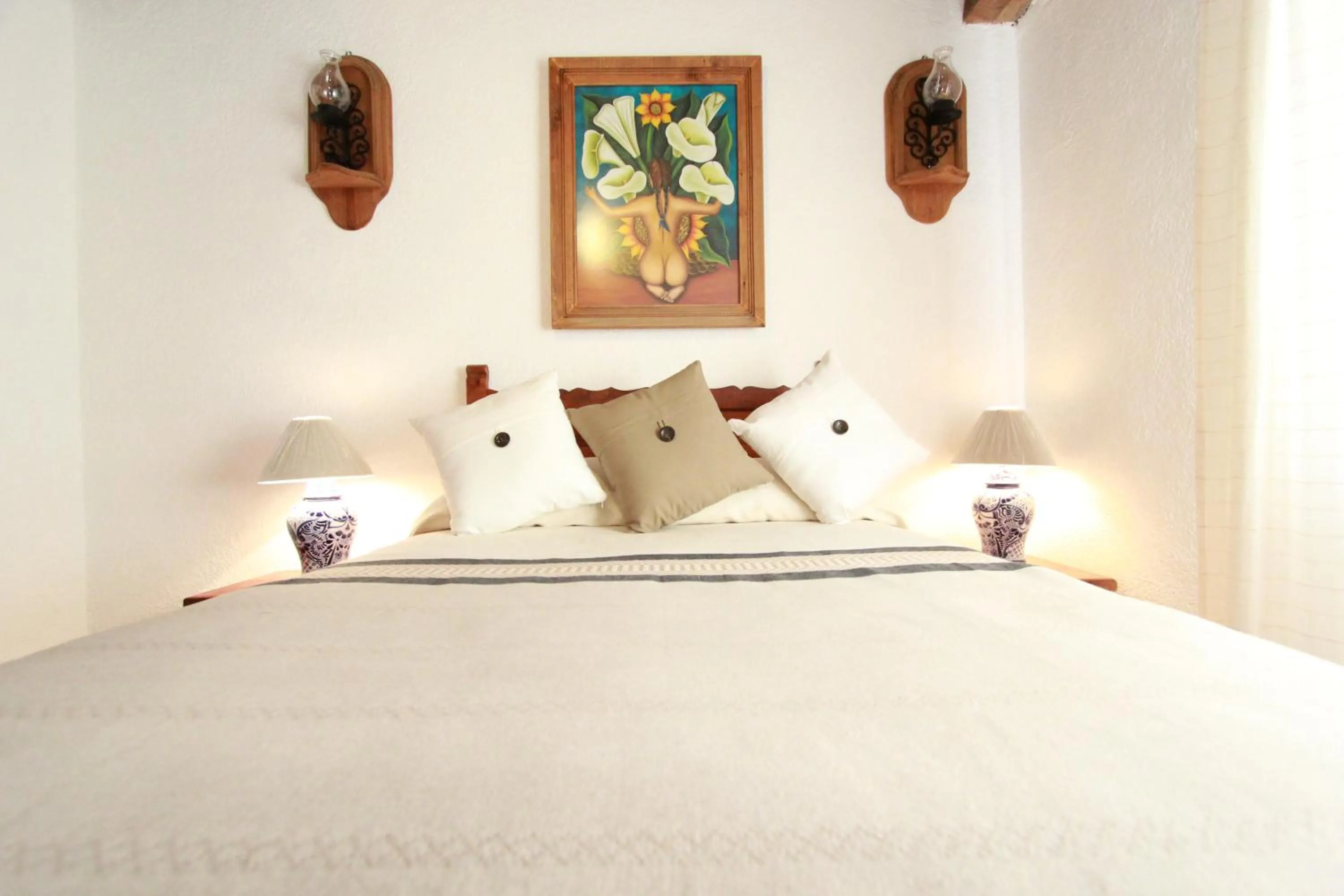 Bed in Hotel Mesón del Rosario