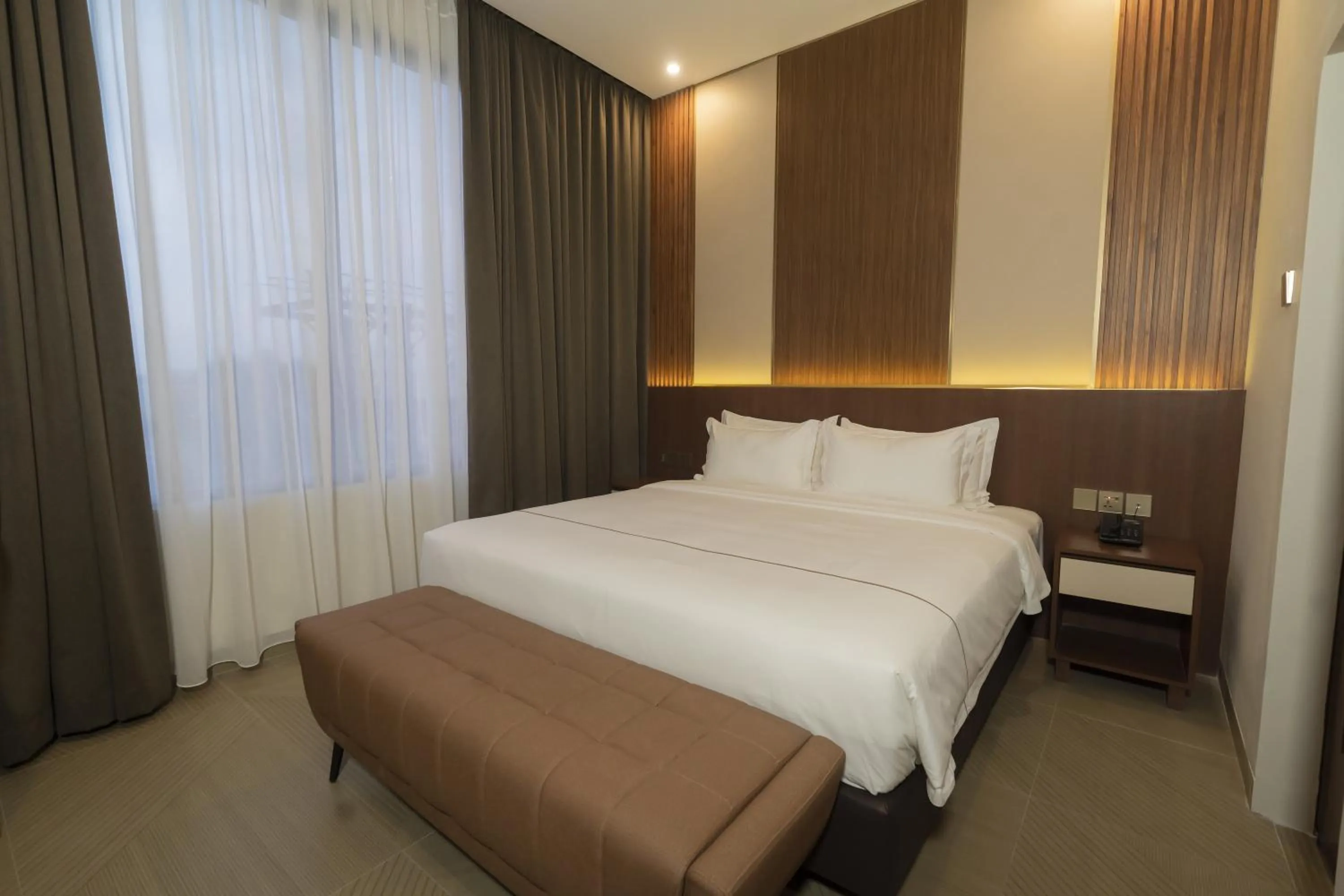 Bed in Parkside's Hotel Palembang