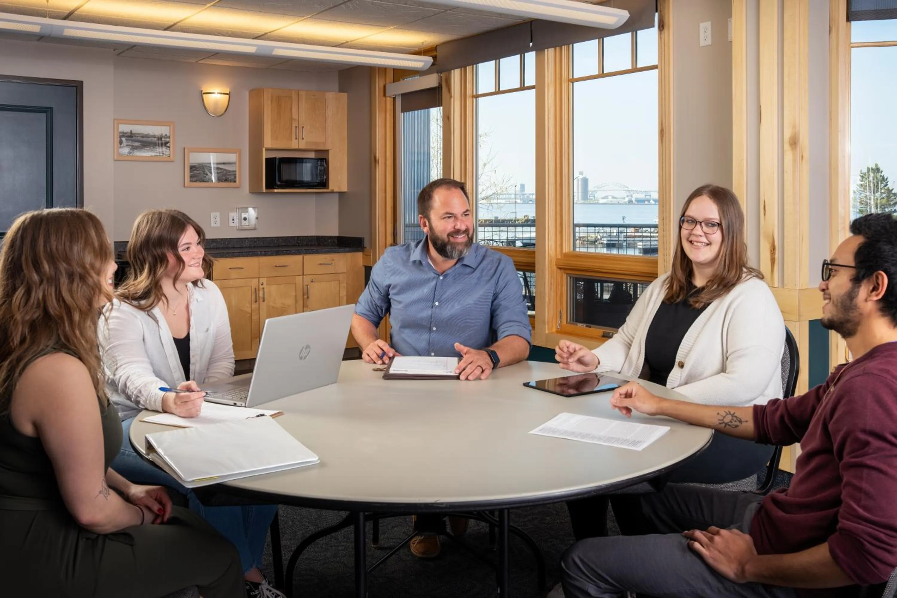 People in Park Point Marina Inn