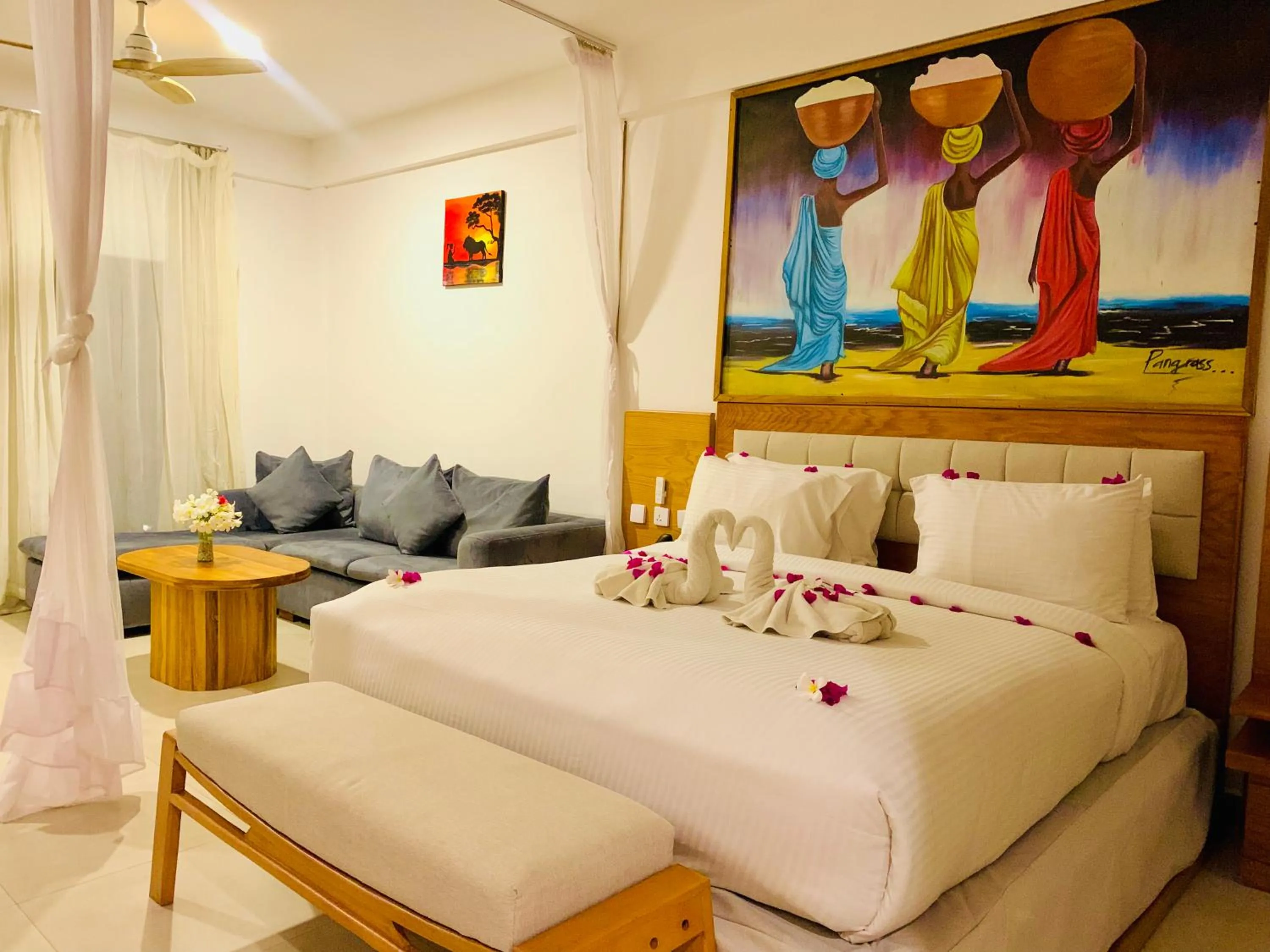 Bed in Royal Mandarin Hotel & Resort Zanzibar