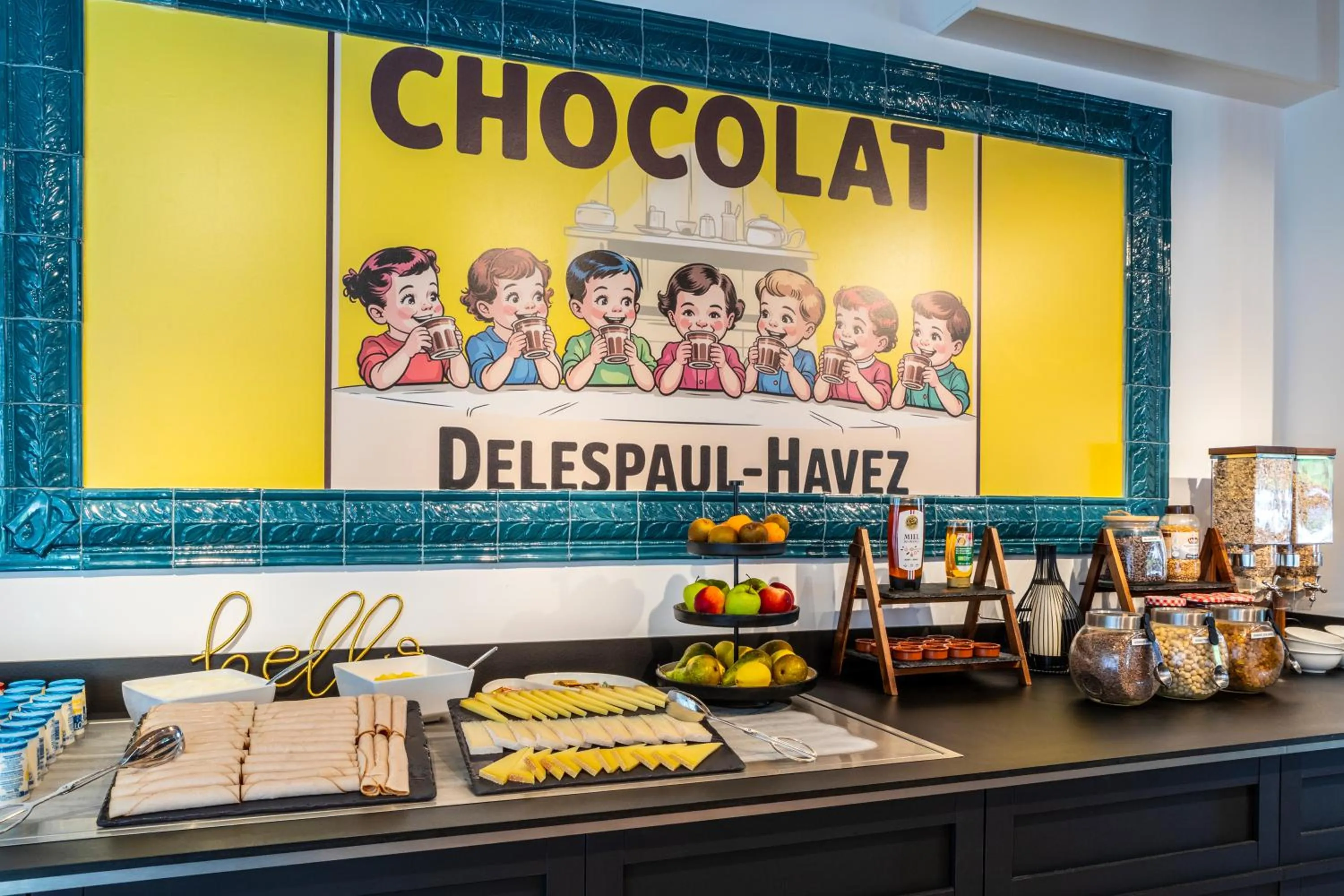 Buffet breakfast in ibis Styles Paris Porte de Pantin Philharmonie