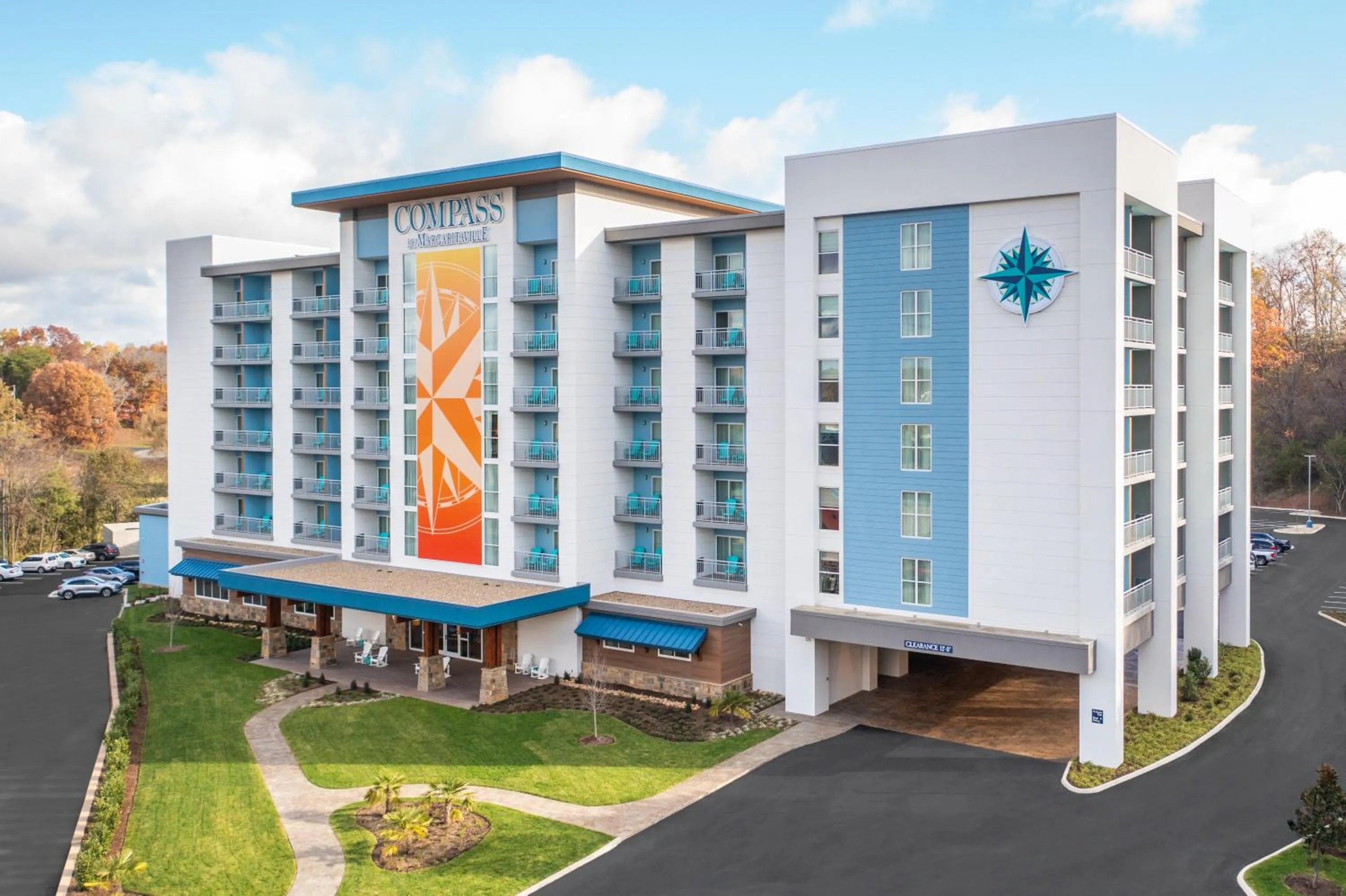 Property building in Compass by Margaritaville Hotel Pigeon Forge