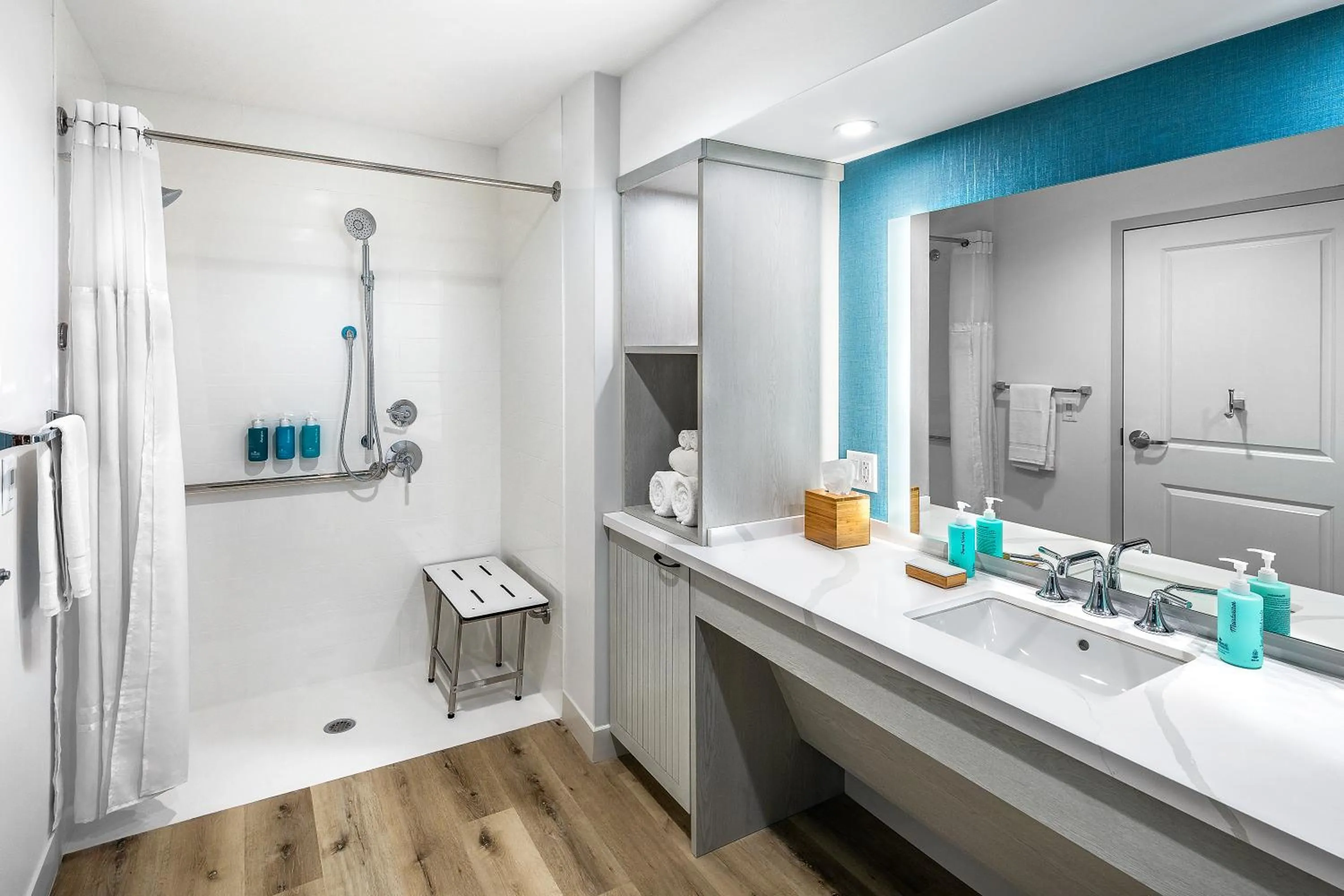 Bathroom in Compass by Margaritaville Hotel Pigeon Forge