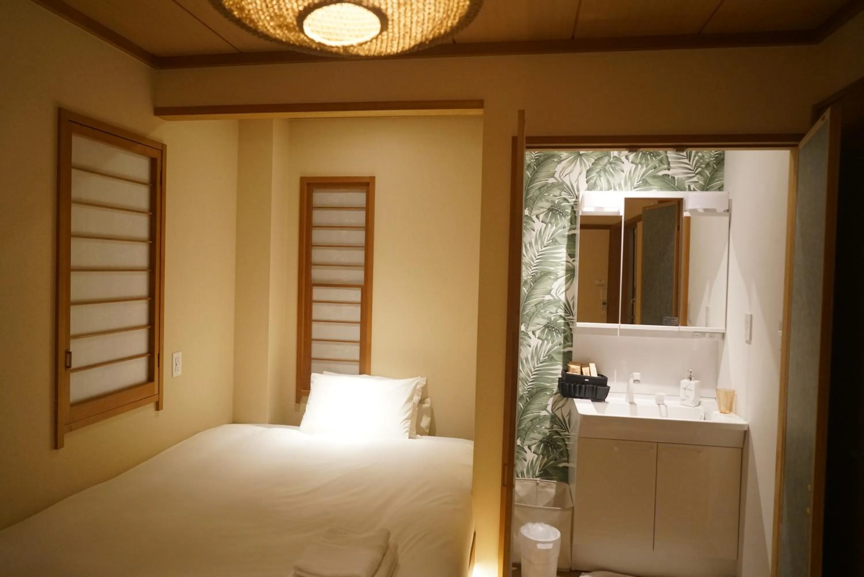 Bed in Softlight Inn Asakusa Tokyo