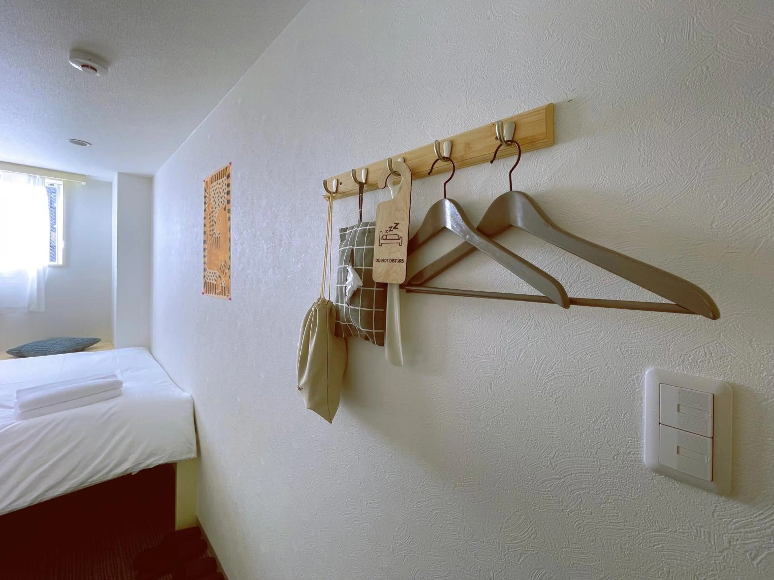 Decorative detail, Bed in Softlight Inn Asakusa Tokyo