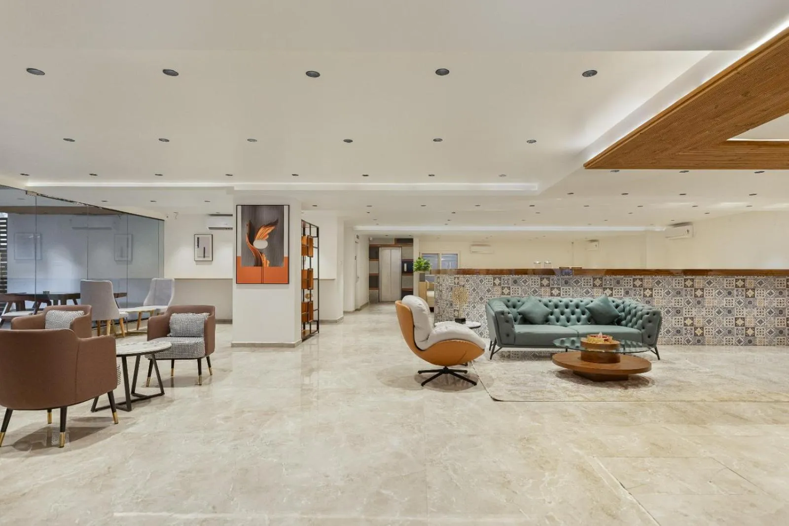 Seating area in Akoya Business Hotel - Smart Stays, Whitefield