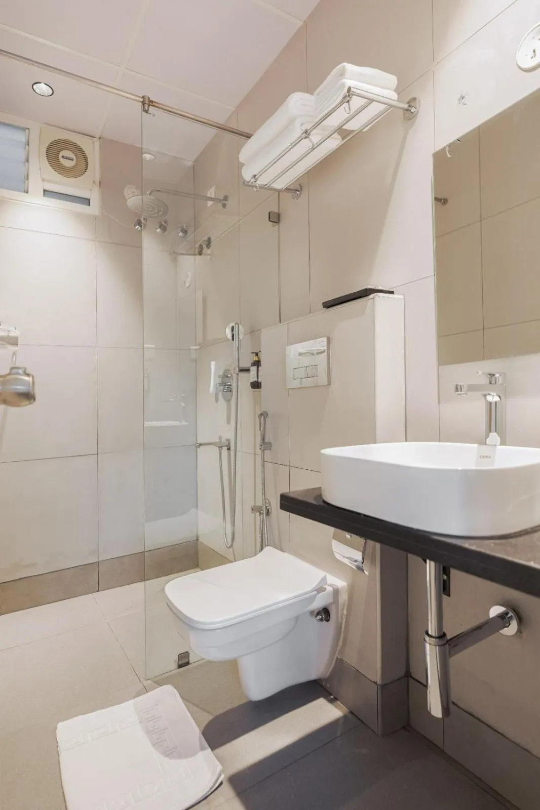 Bathroom in Akoya Business Hotel - Smart Stays, Whitefield