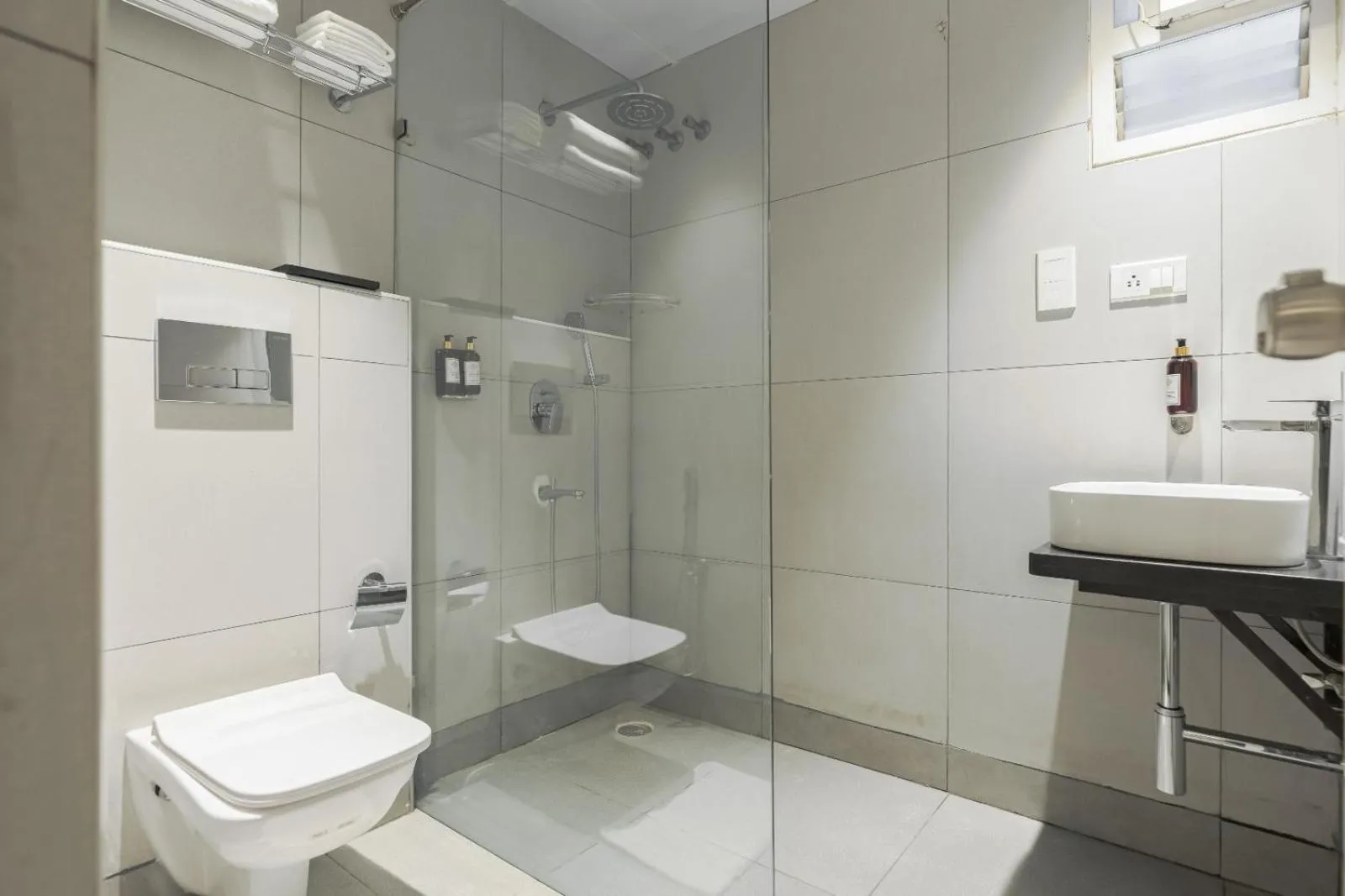 Bathroom in Akoya Business Hotel - Smart Stays, Whitefield