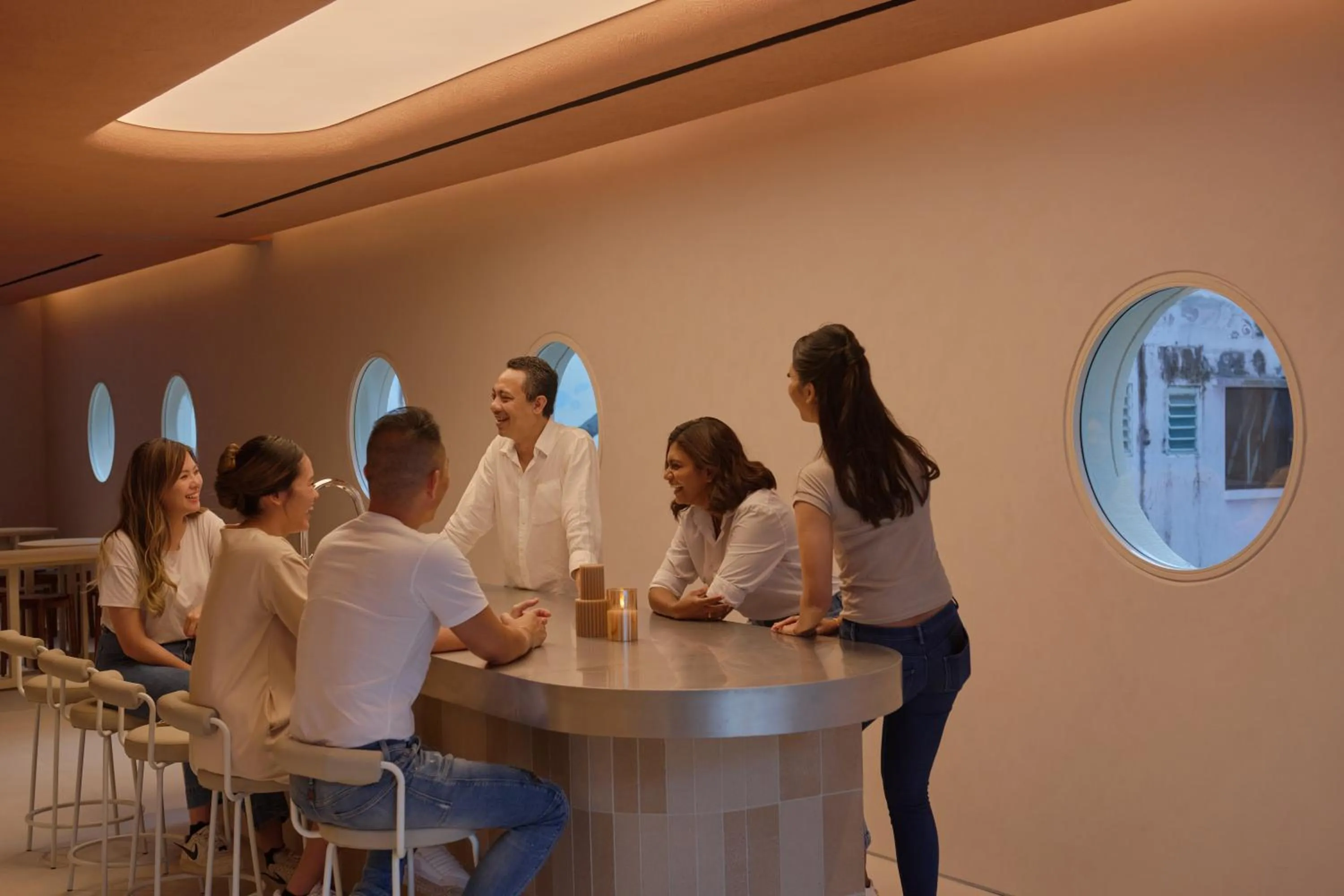 Seating area in KINN Habitat