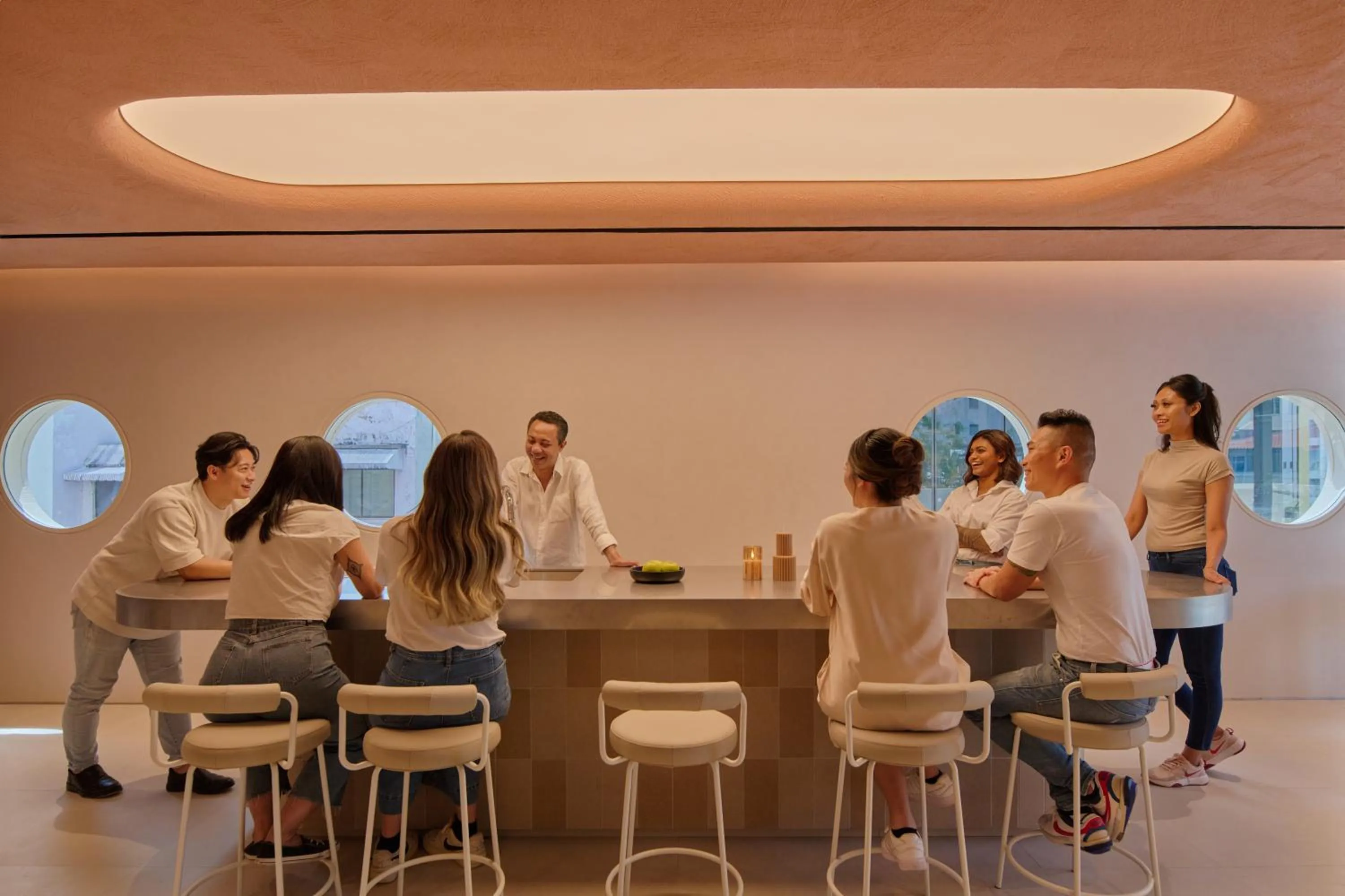 Seating area in KINN Habitat