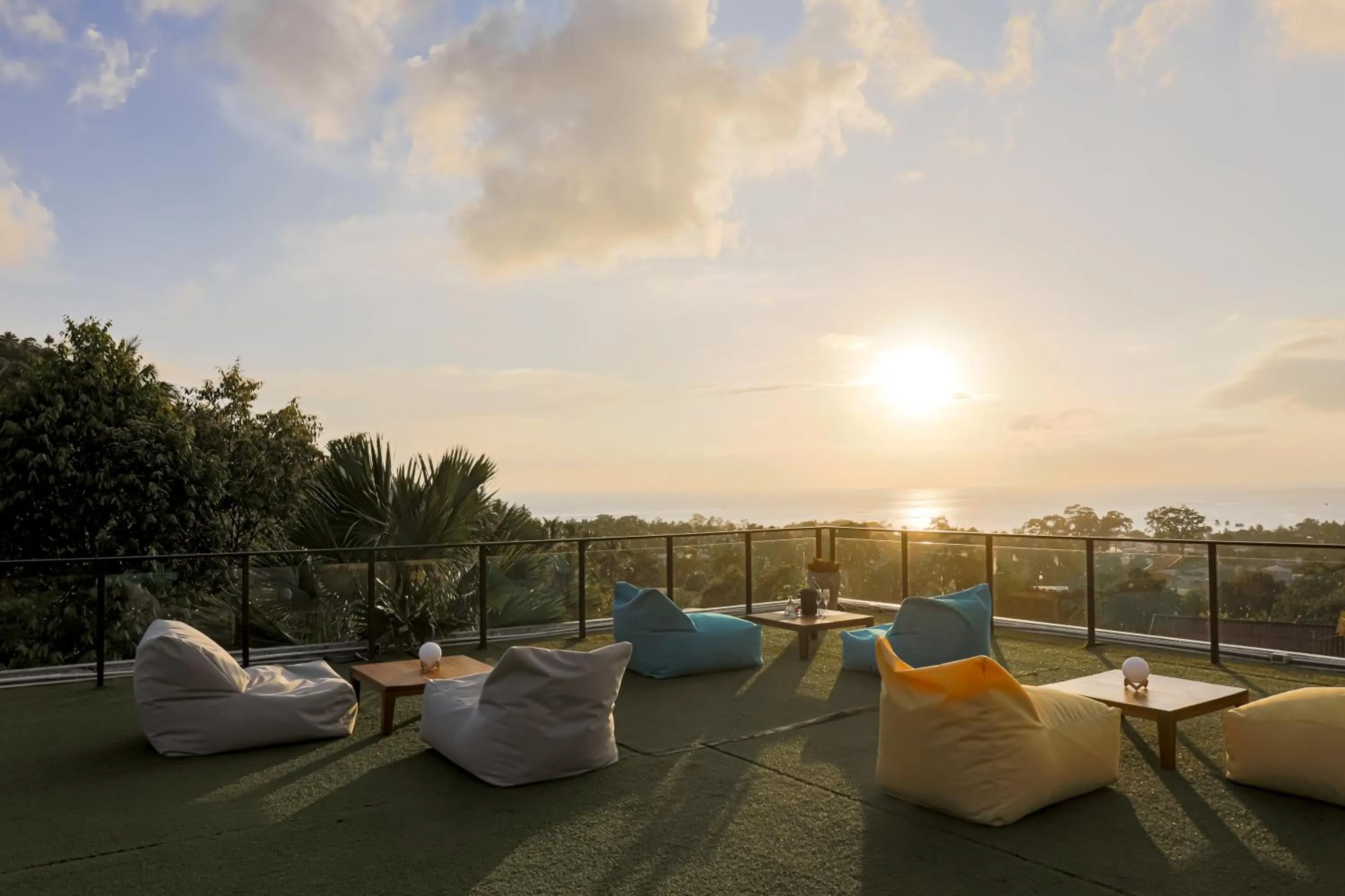 Seating area in The Tarna Resort, Koh Tao