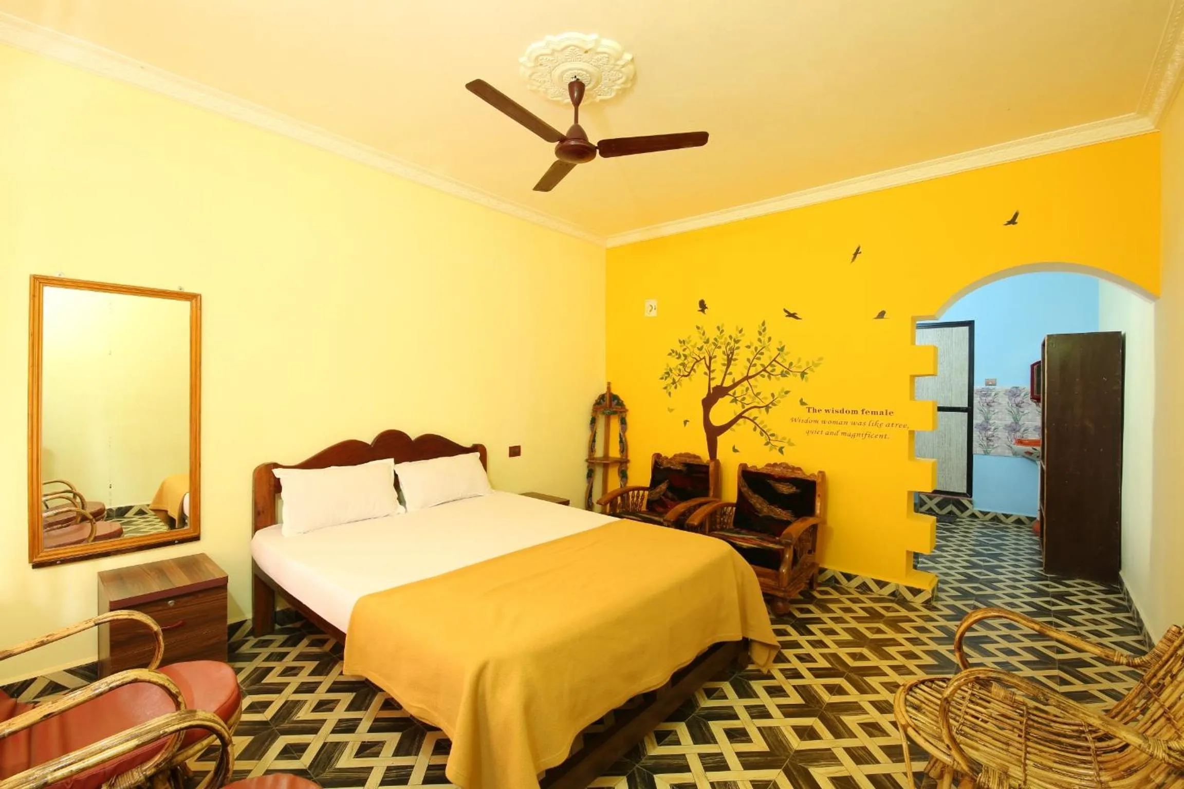Bed in Agonda Holiday Home